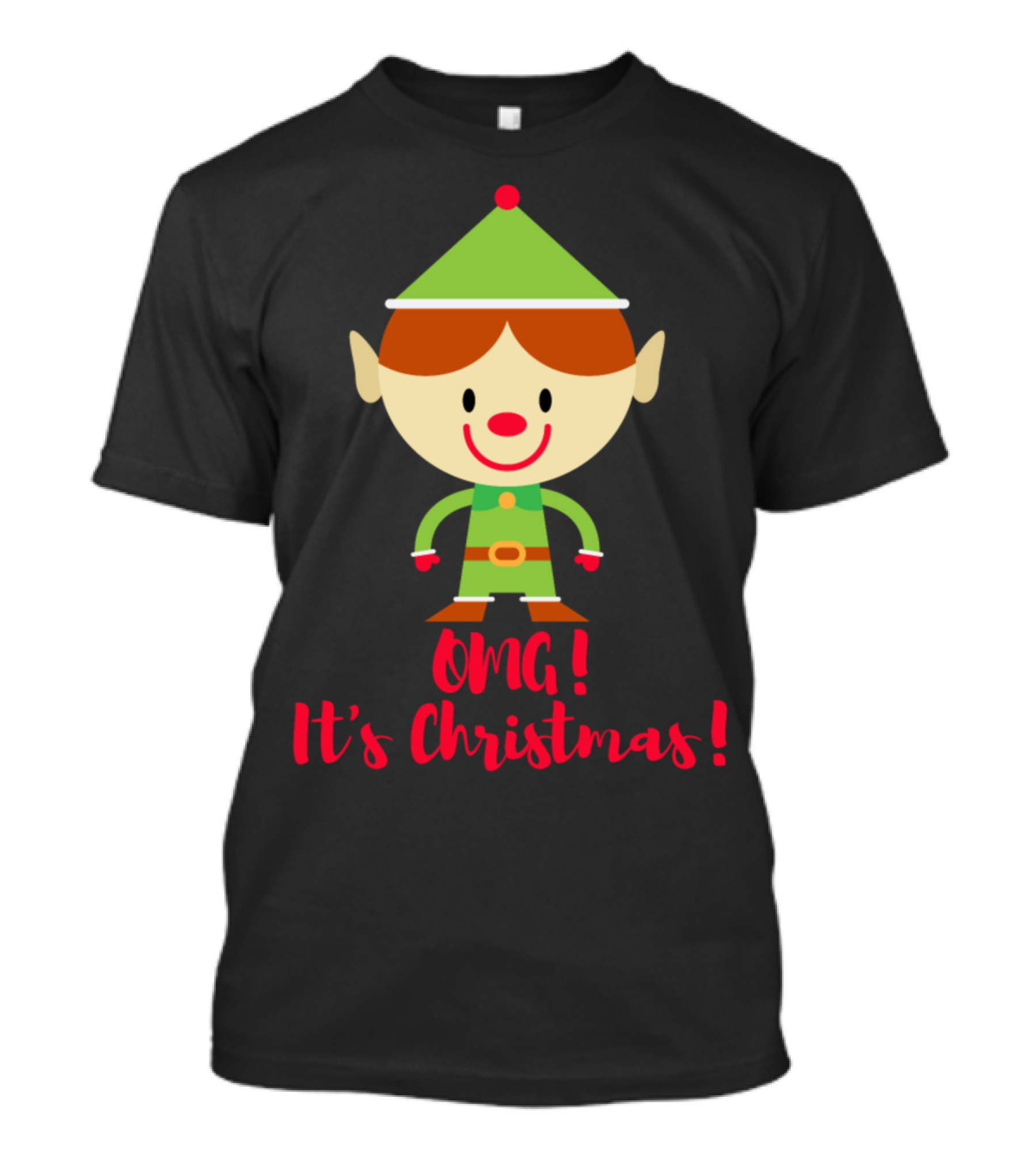 OMG It's Christmas Elf Kids And Family T-Shirt