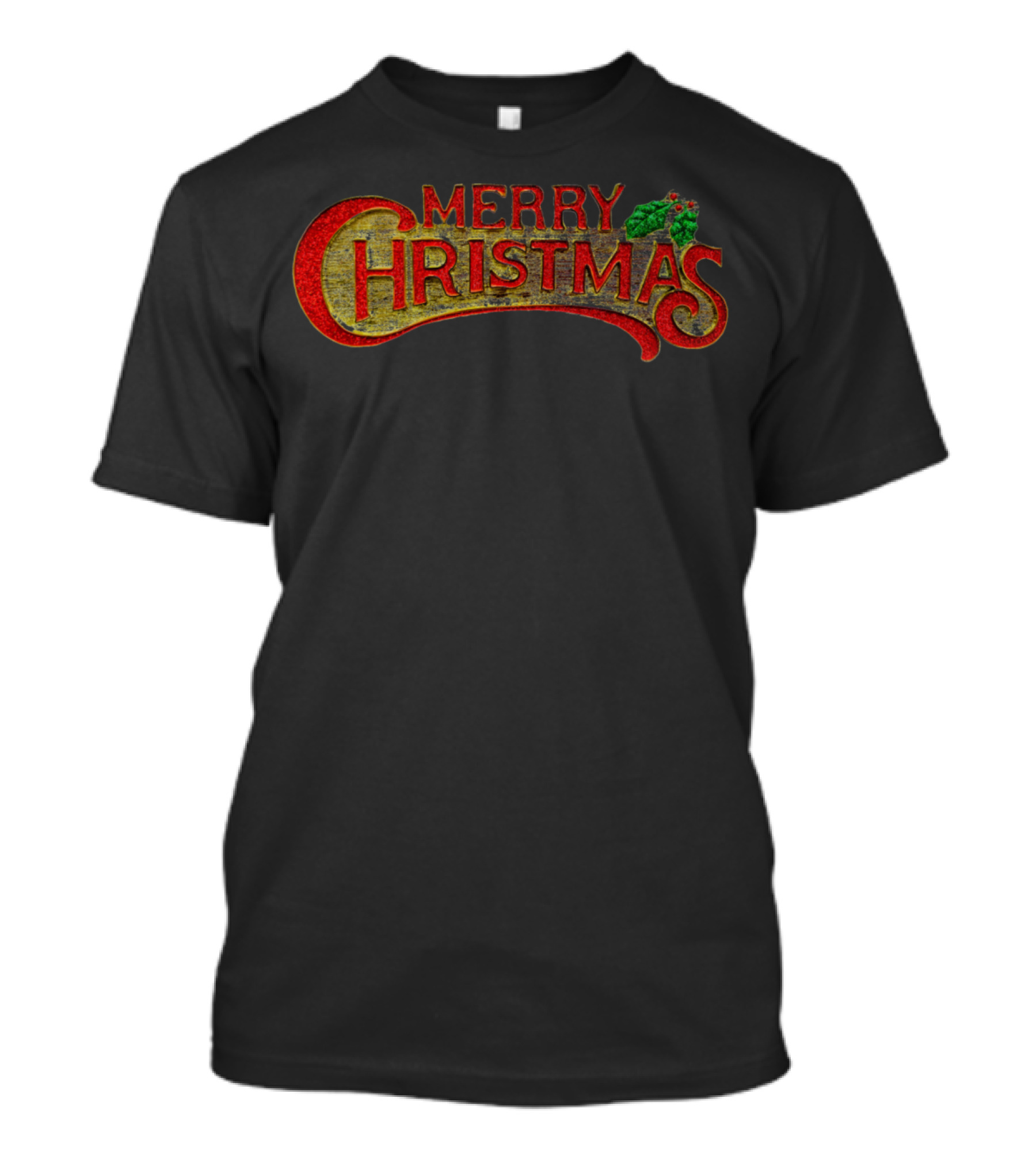 Merry Christmas Sign With Mistletoe T-Shirt