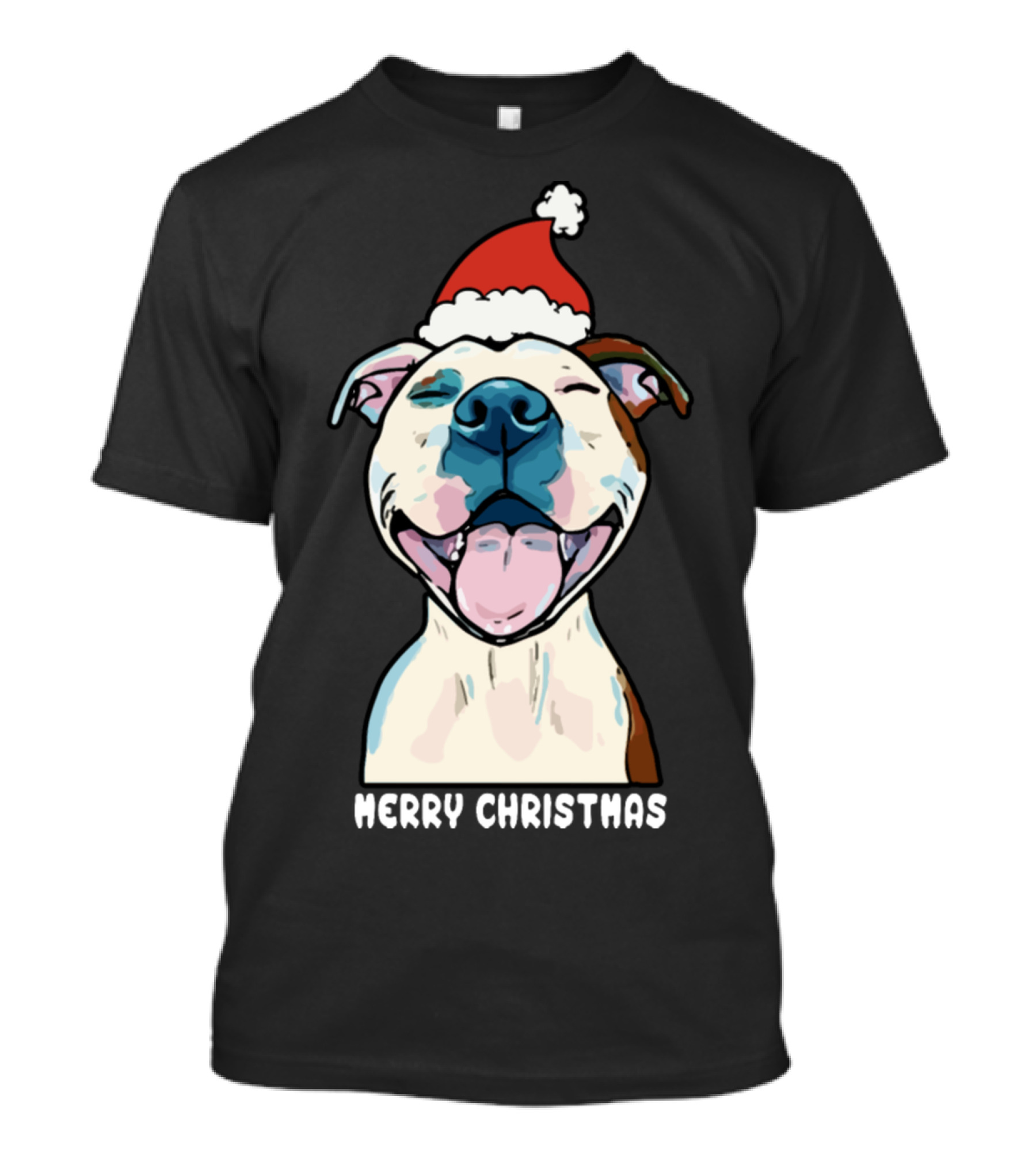 Merry Christmas Pitbull Animals My Pet Pitbull Herry Christmas T-Shirt