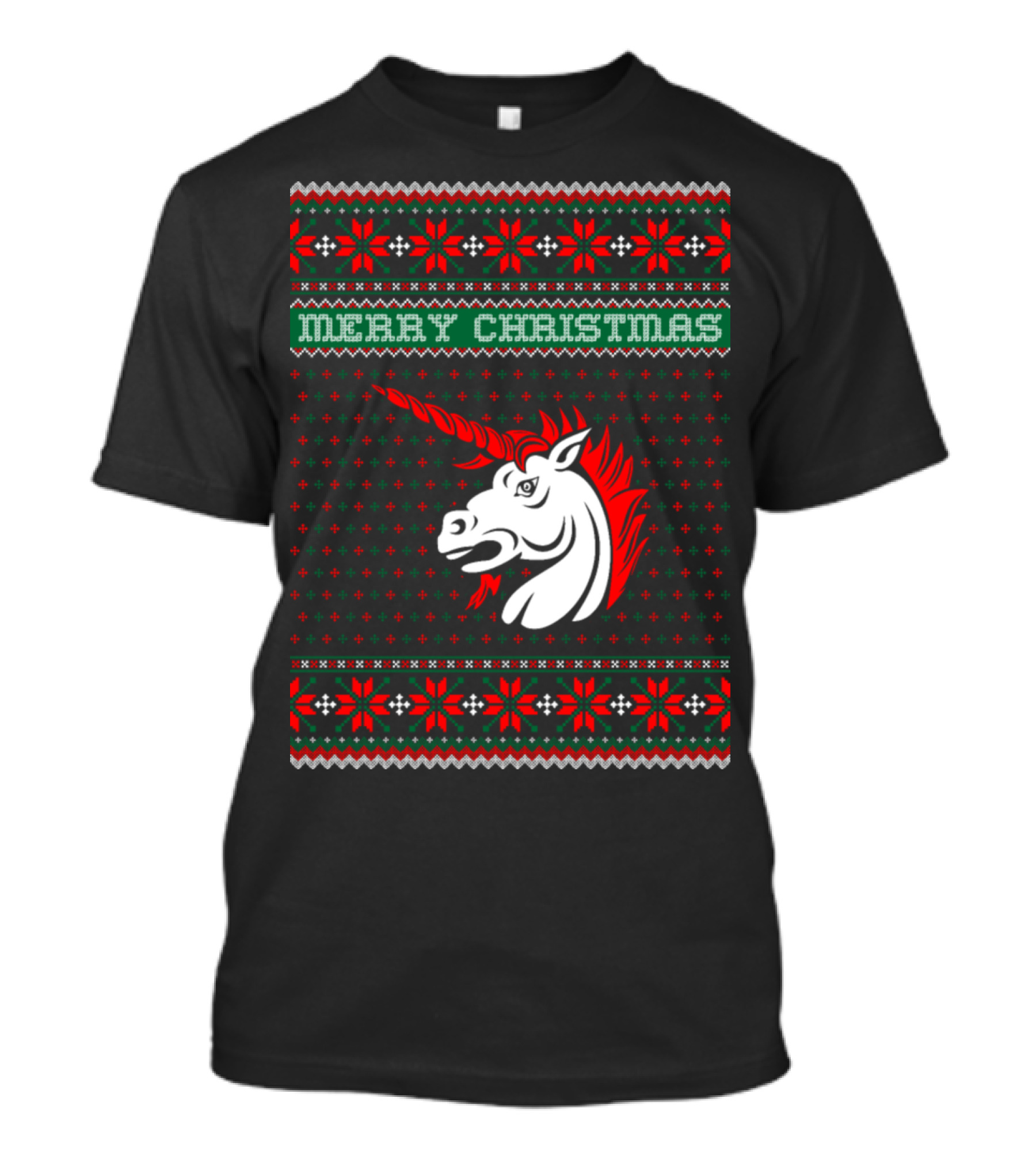Merry Christmas Unicorn Ugly T-Shirt