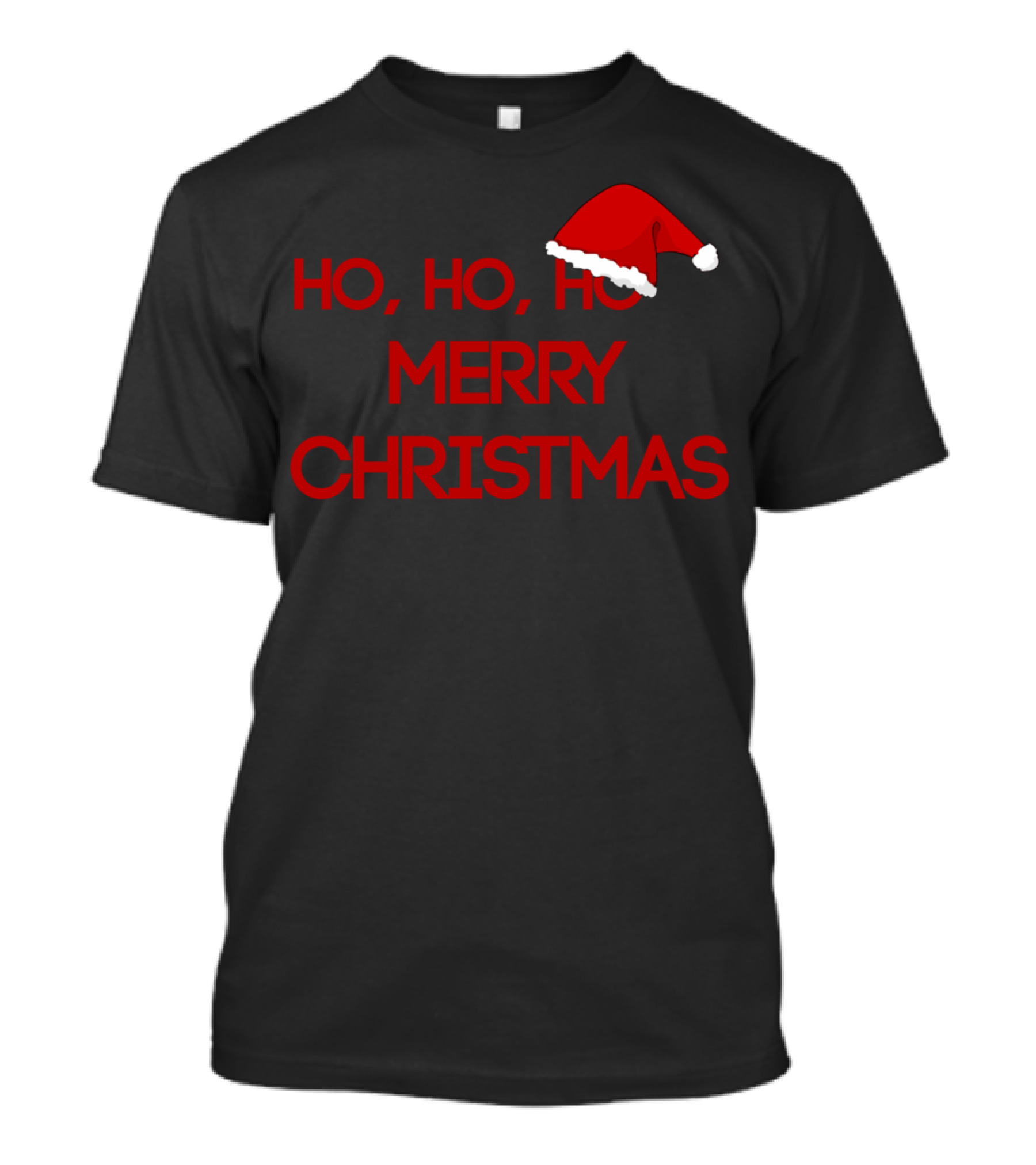 HO HO HO MERRY CHRISTMAS Santa Hat T-Shirt
