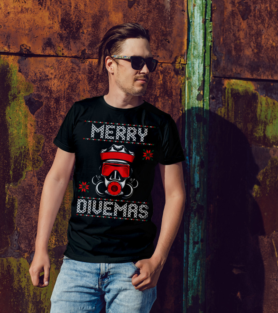 Merry Divemas Scuba Diving Ugly T-Shirt