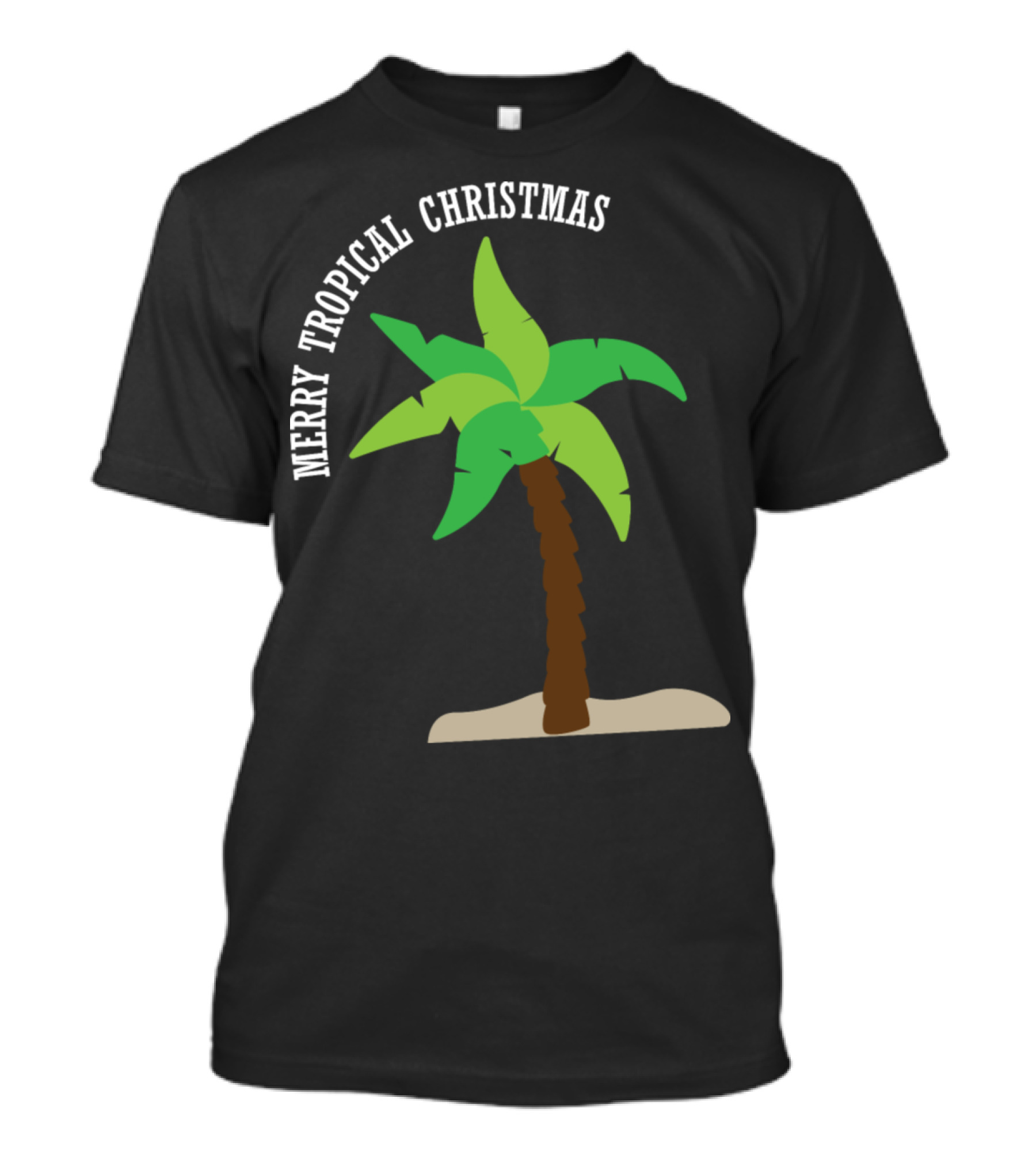 Merry Tropical Christmas Palm Tree T-Shirt
