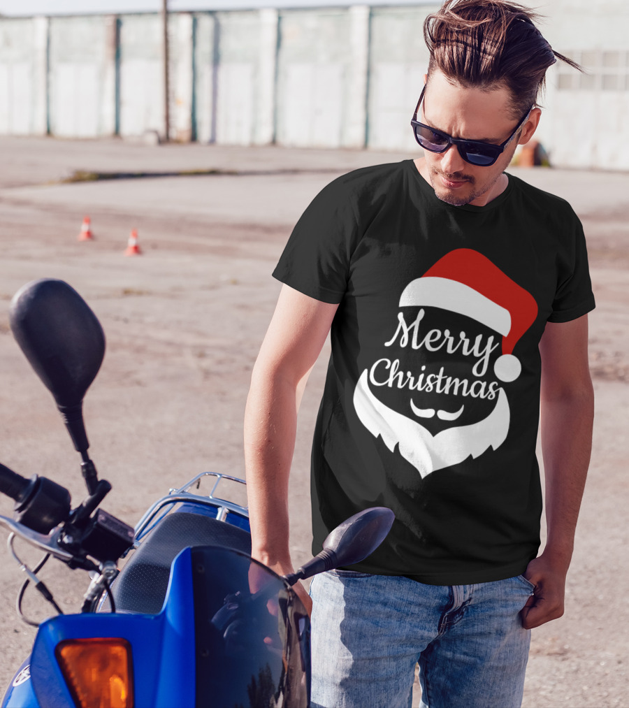 Merry Christmas Santa's Hat White Beard Hohoho T-Shirt