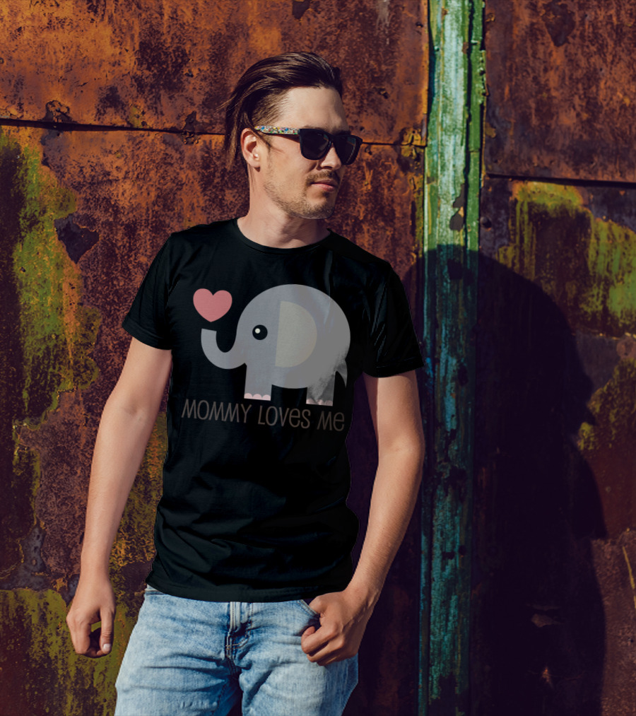 Mommy Loves Me Elephant Heart T-Shirt