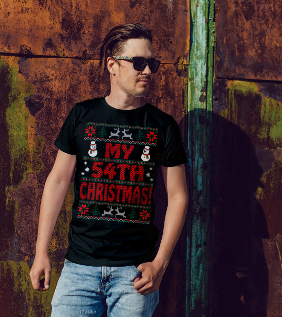 My 54th Christmas Snowmen Reindeer Festive T-Shirt