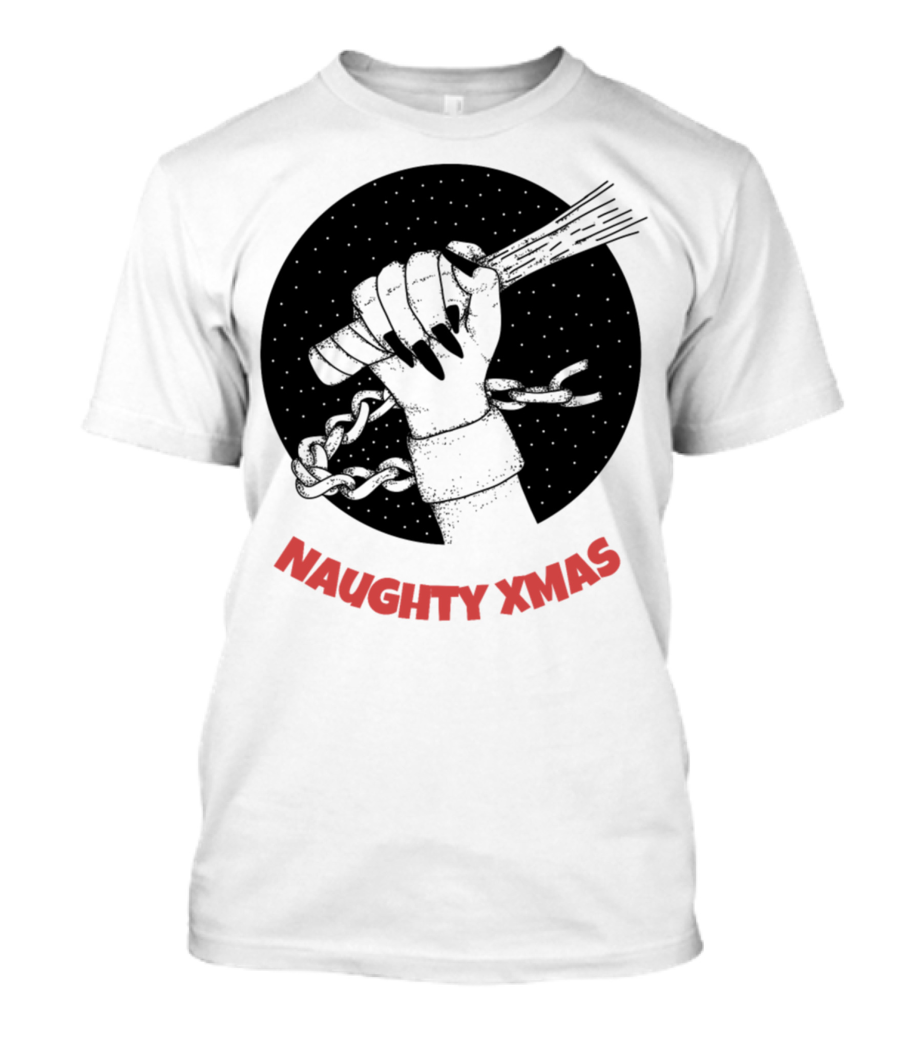 Naughty Xmas Santa Claus Krampus Chain And Rod T-Shirt