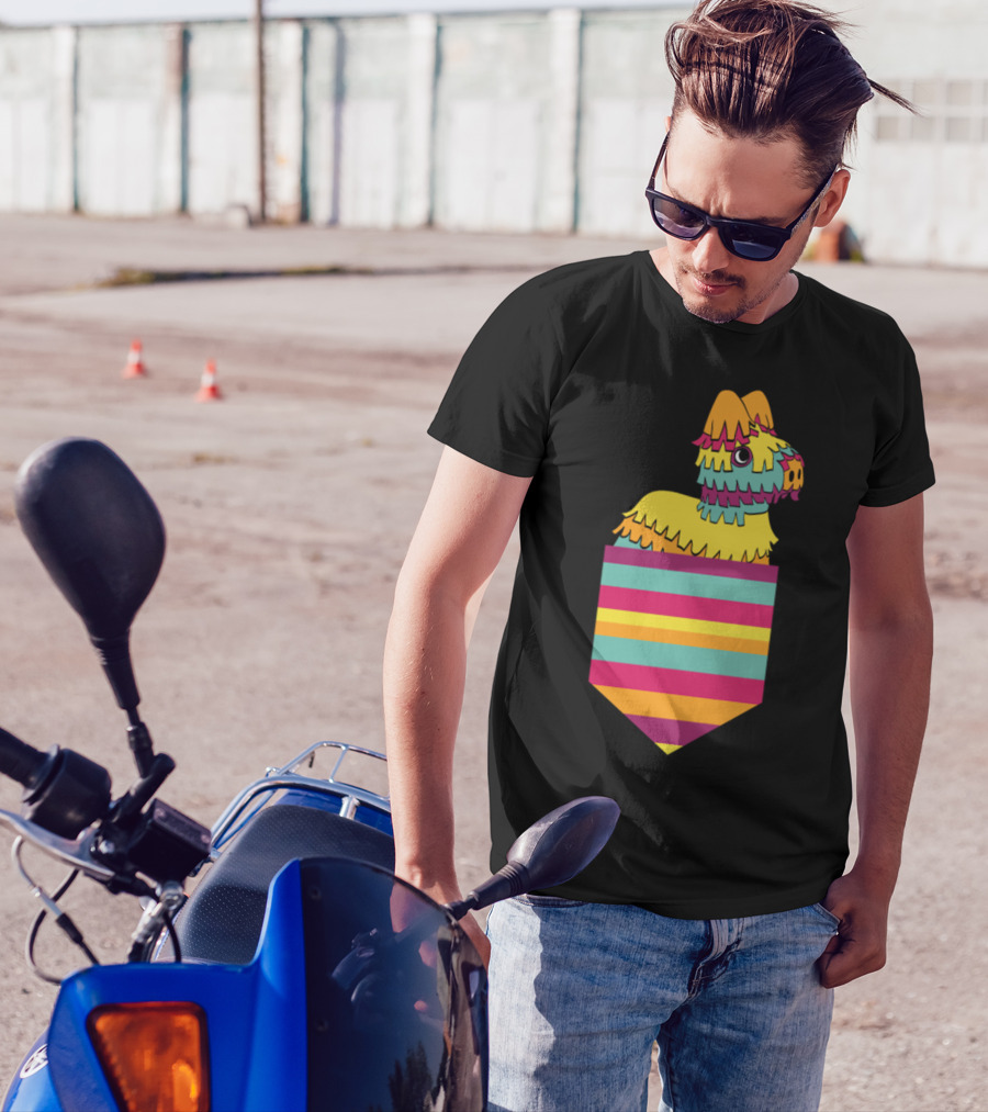 Colorful Striped Pocket Piñata For Children's Birthday T-Shirt