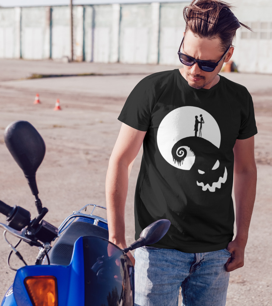Nightmare Before Christmas Full Moon Spiral Hill T-Shirt