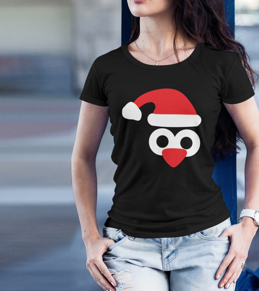 Penguine Santa Hat Holiday Season T-Shirt