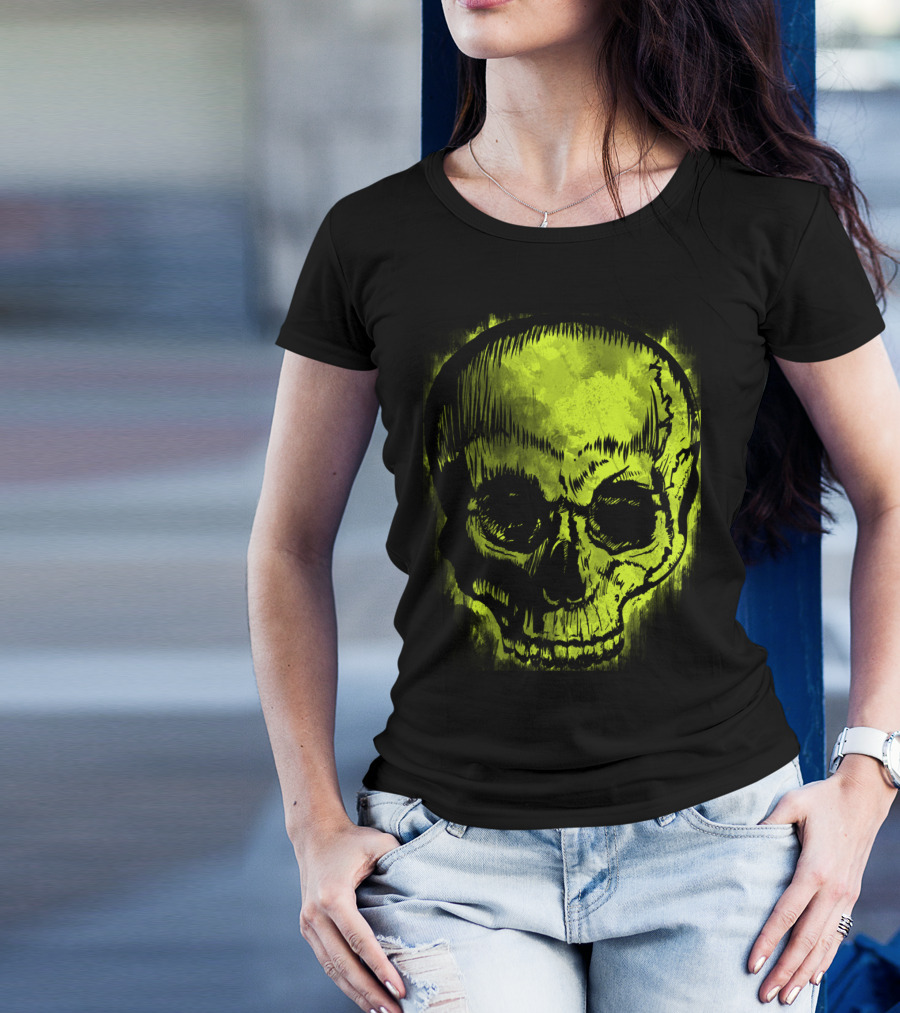 Retro Skull Neon Grunge Fusion T-Shirt