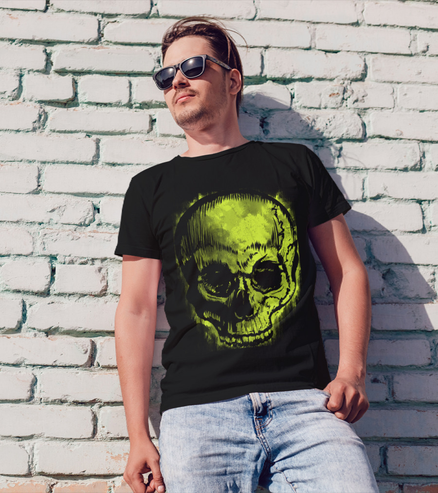 Retro Skull Neon Grunge Fusion T-Shirt