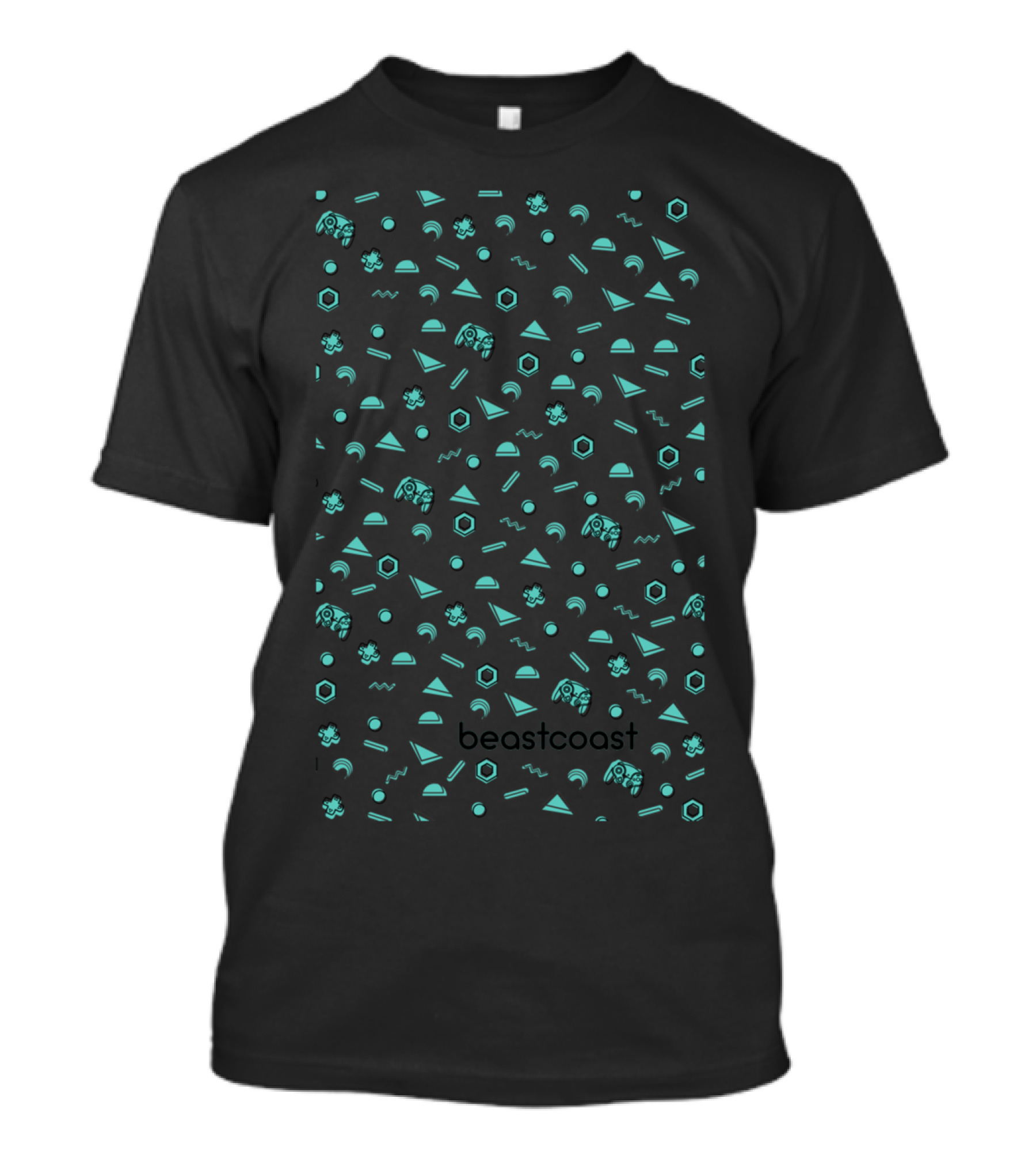 Beastcoast Retro Smasher Pattern T-Shirt