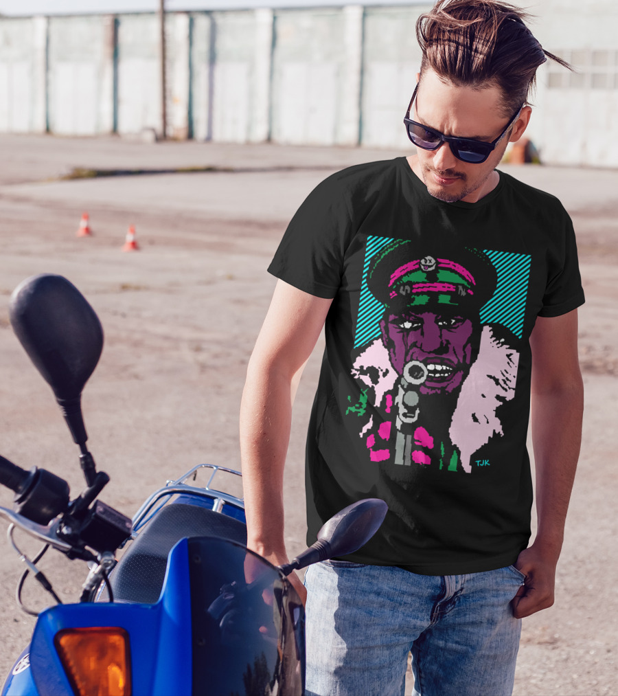 Captain Fear Neon TJK Pop Art Comic T-Shirt