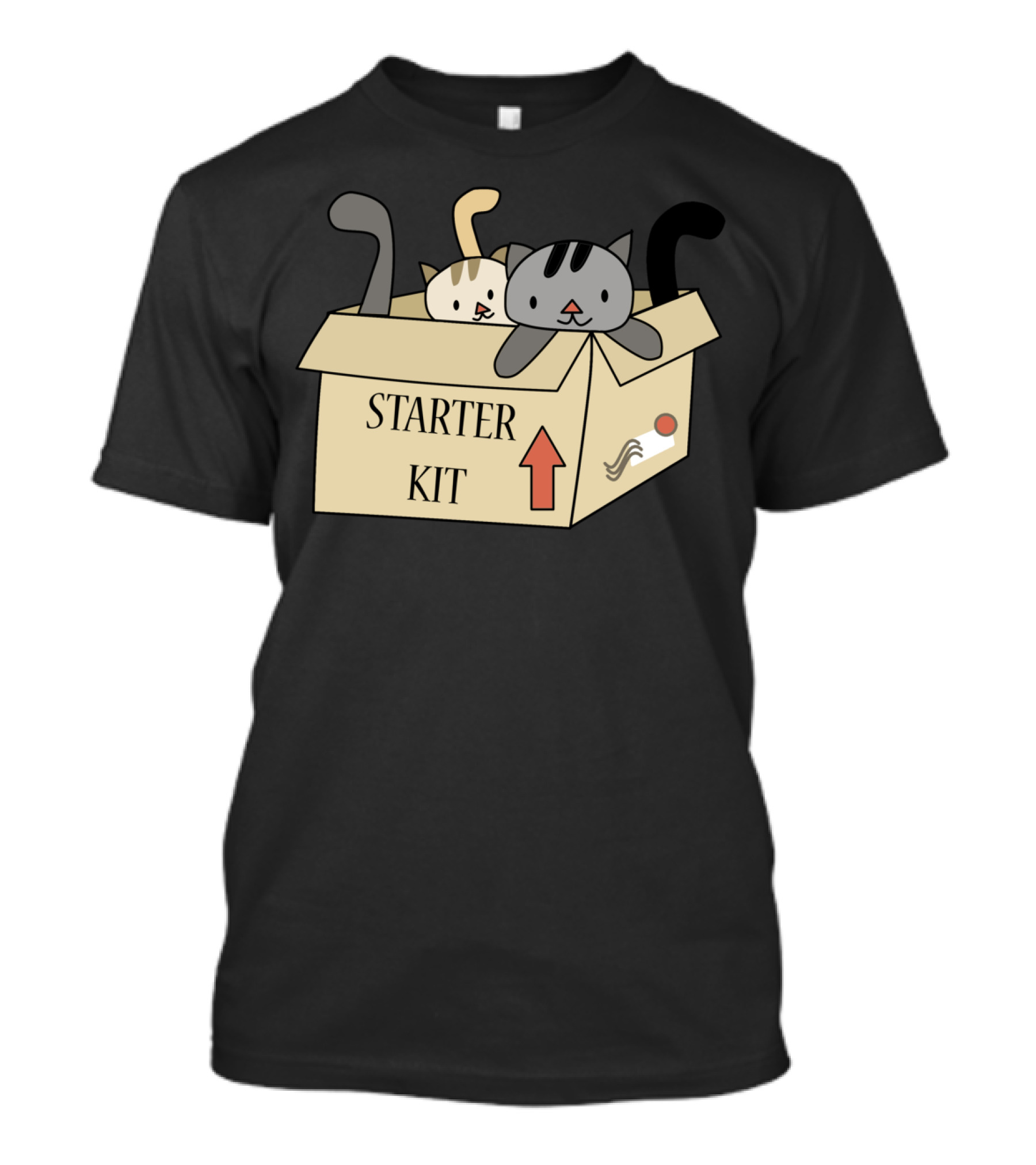 Starter Kit Box With Cats Inside T-Shirt