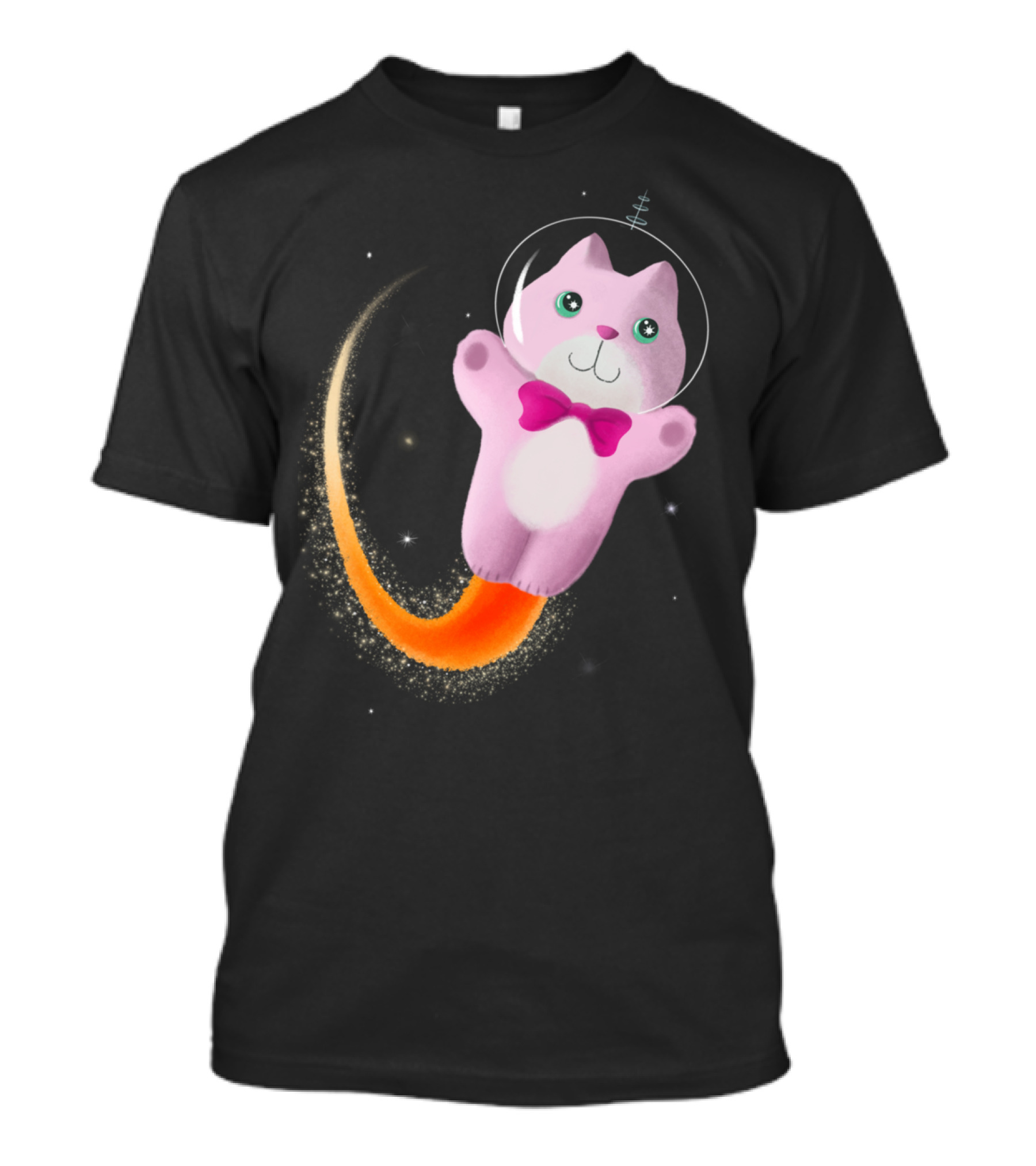 Captain Space Kitty Retro Futuristic Space Travel Adventure 24th Century T-Shirt