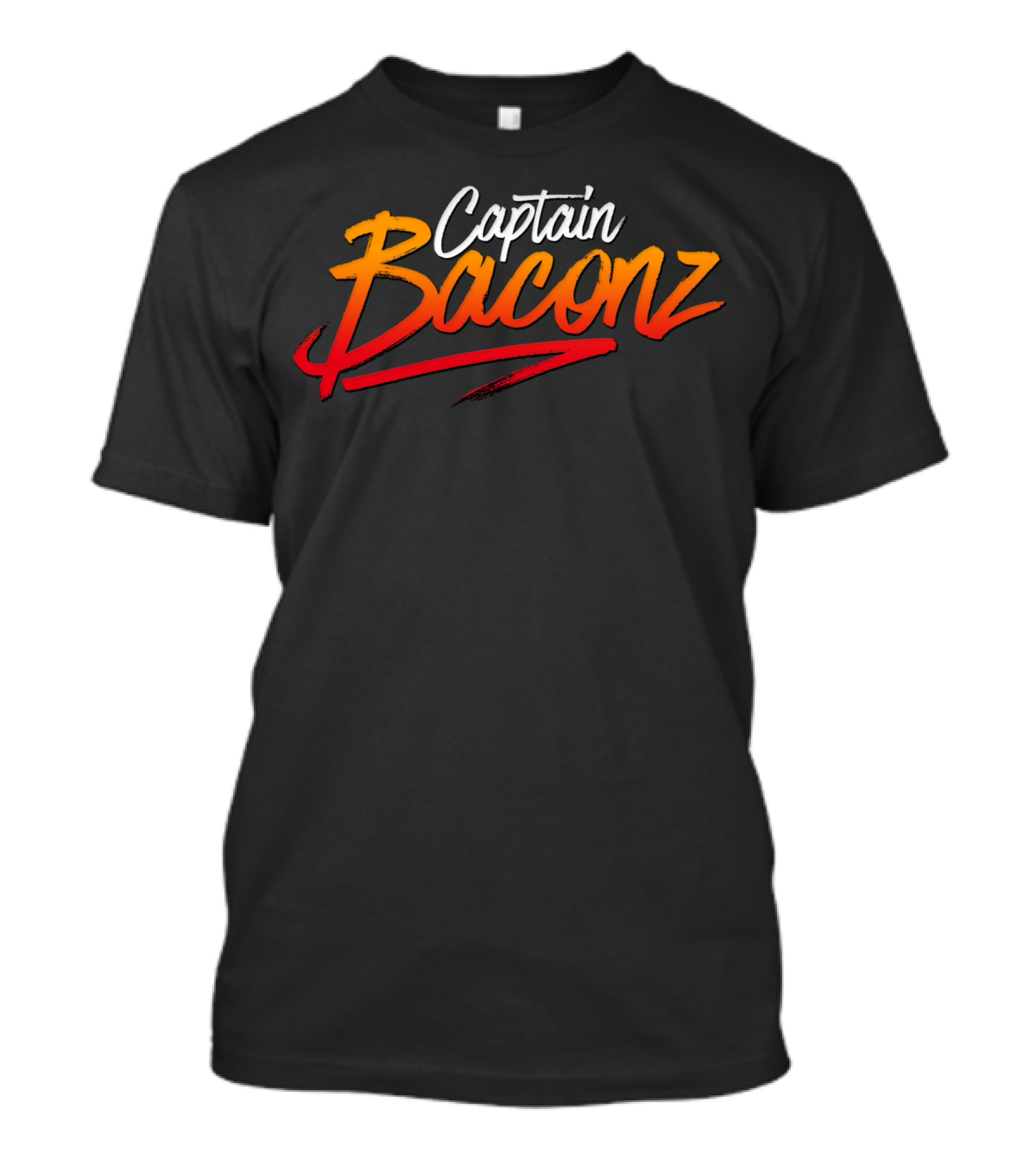 CaptainBaconz New Logo Merch Bold Brush Style Logo T-Shirt