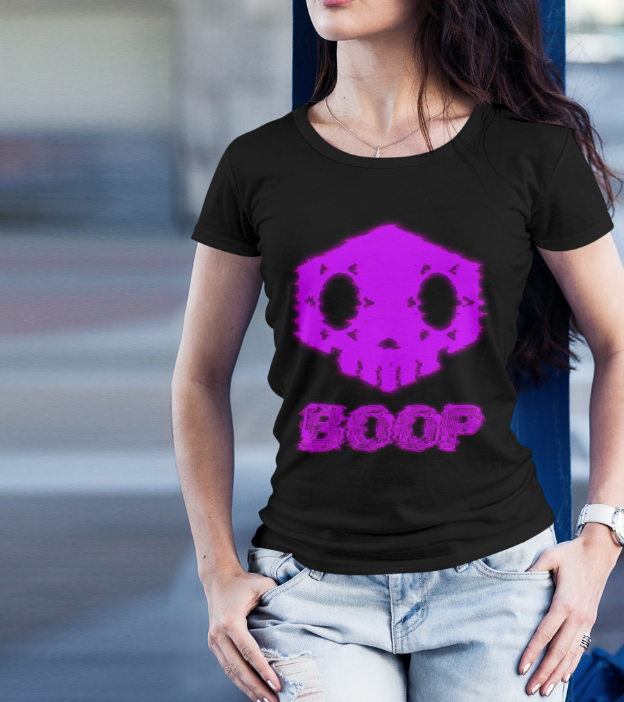 Overwatch Sombra Boop Neon Skull T-Shirt