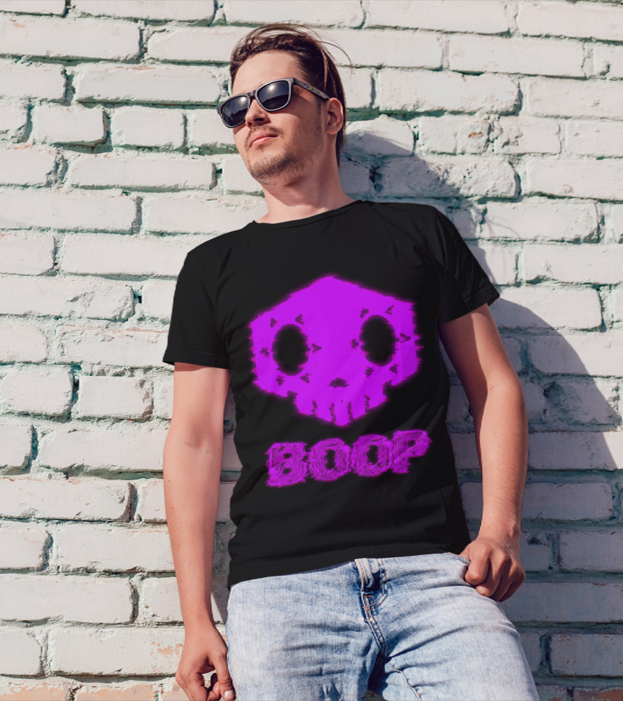 Overwatch Sombra Boop Neon Skull T-Shirt
