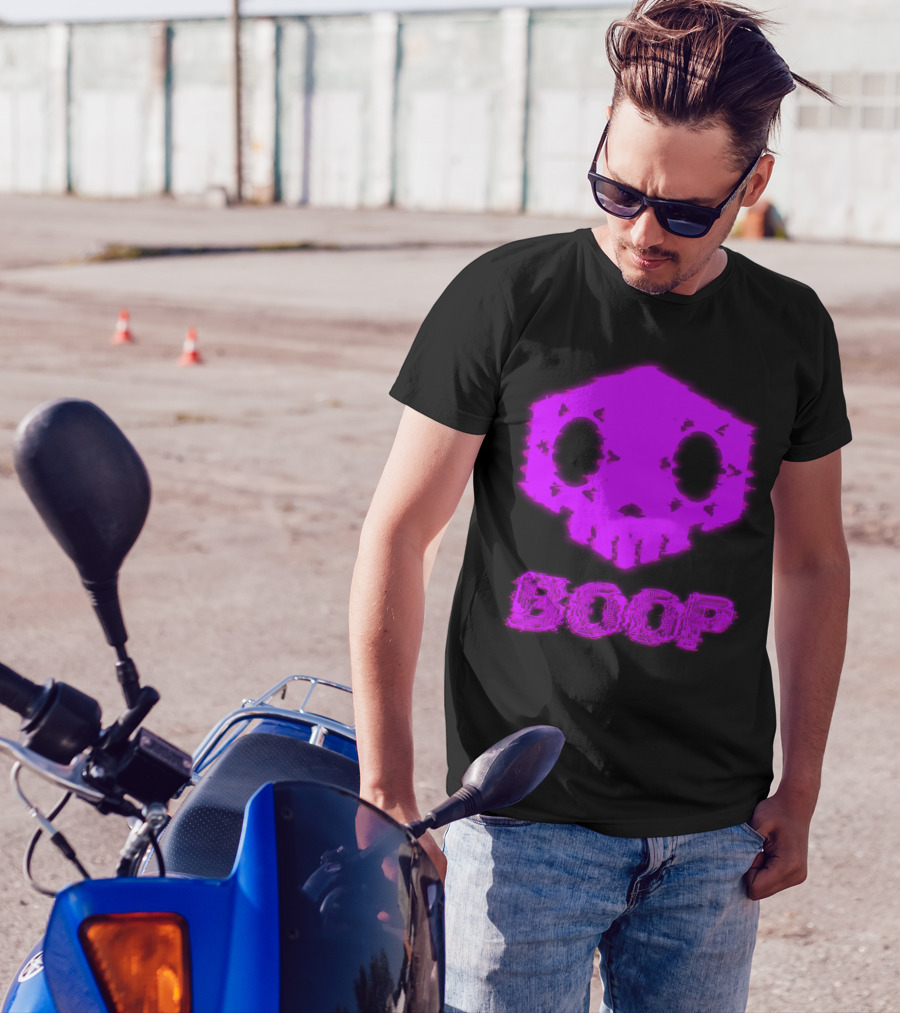 Overwatch Sombra Boop Neon Skull T-Shirt