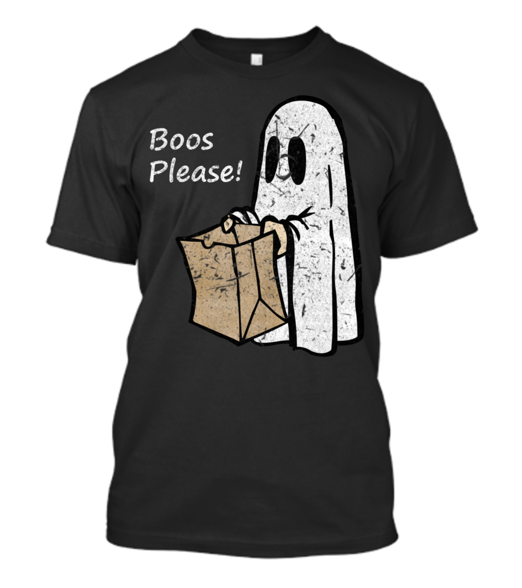 Boos Please Vintage Halloween Ghost Trick-or-Treating T-Shirt