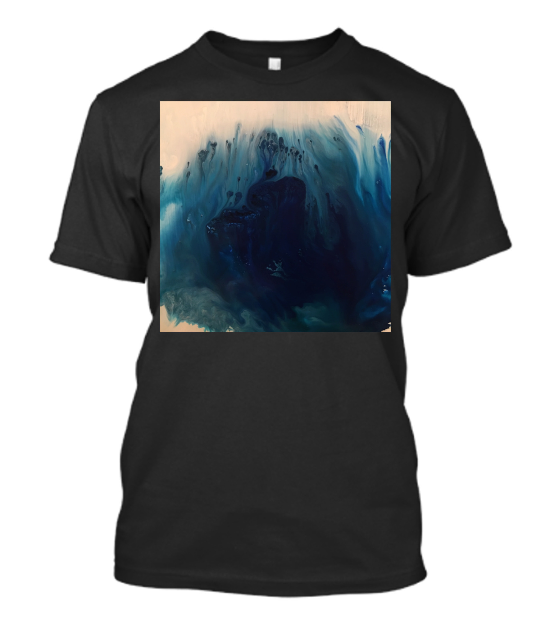 Aqua Ball Ocean Wave Blue Abstract T-Shirt