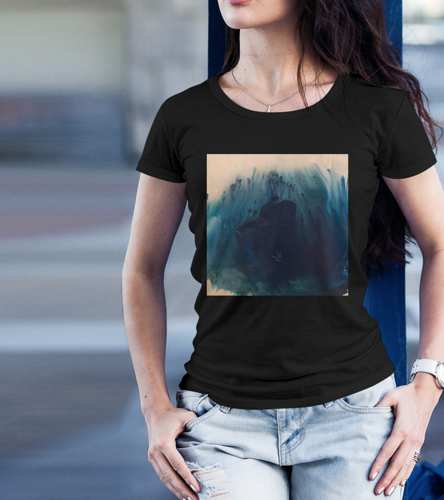 Aqua Ball Ocean Wave Blue Abstract T-Shirt