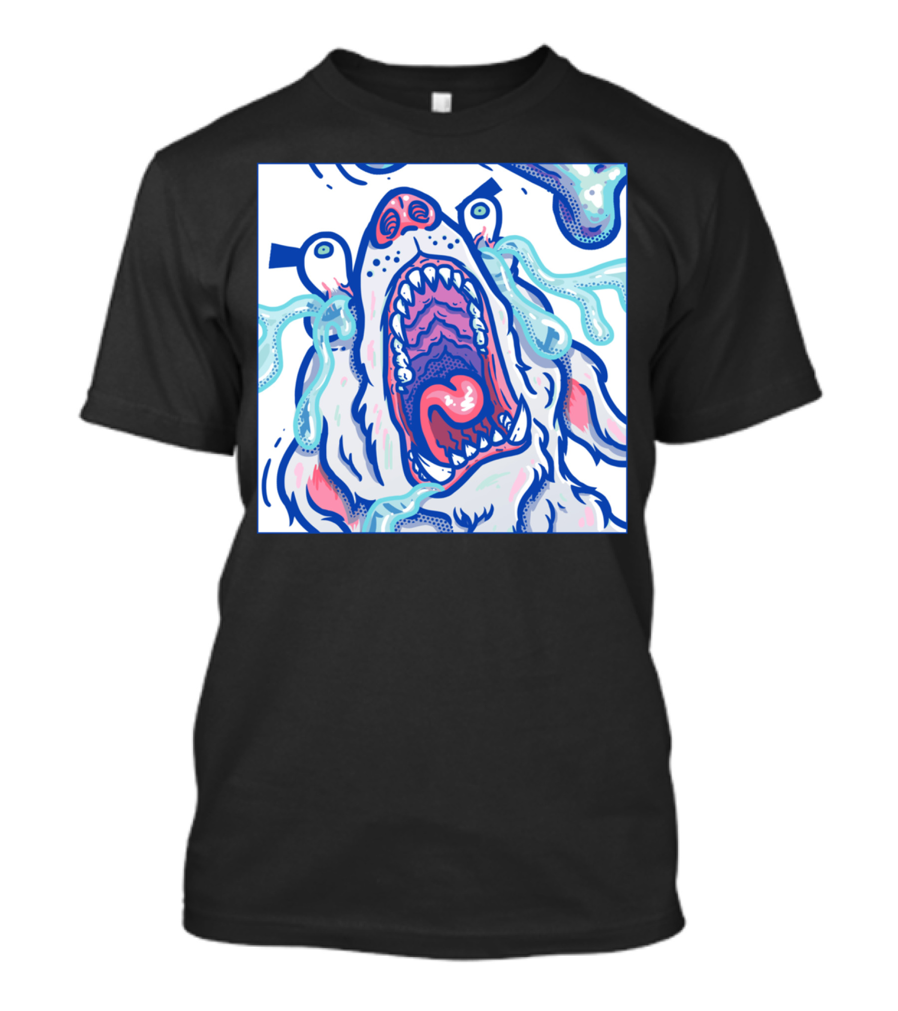 Dog On Drugs Trippy Psychedelic Canine T-Shirt
