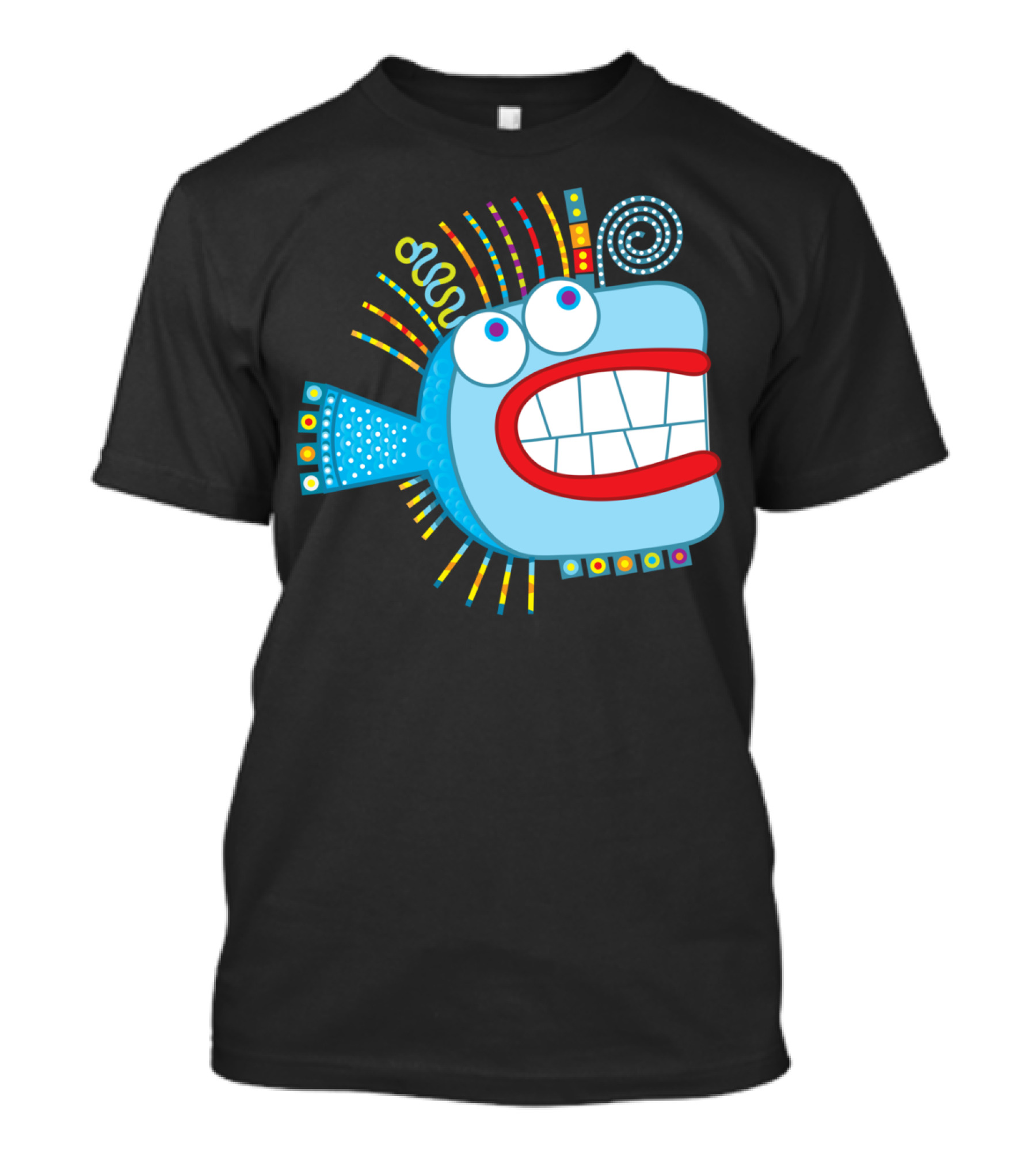 Crazy Colorful Party Fish Fun T-Shirt