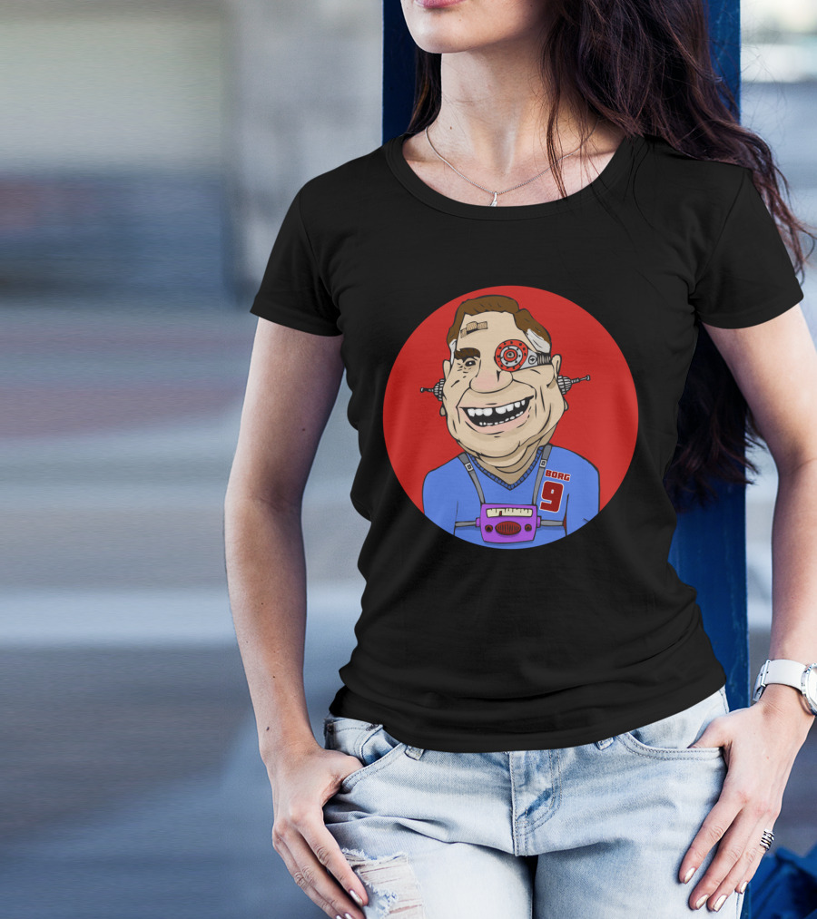 Borg 9 Cyborg Character Illustration T-Shirt