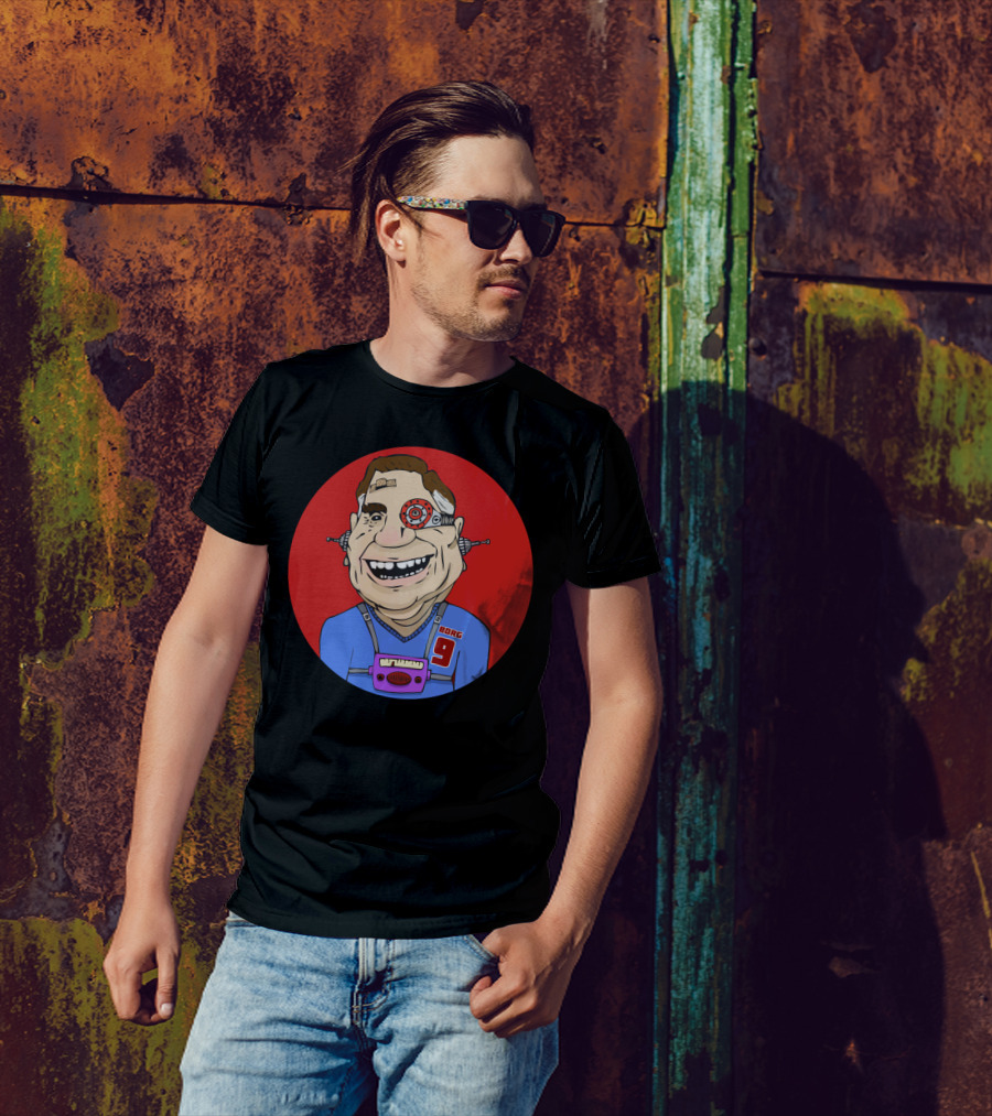 Borg 9 Cyborg Character Illustration T-Shirt