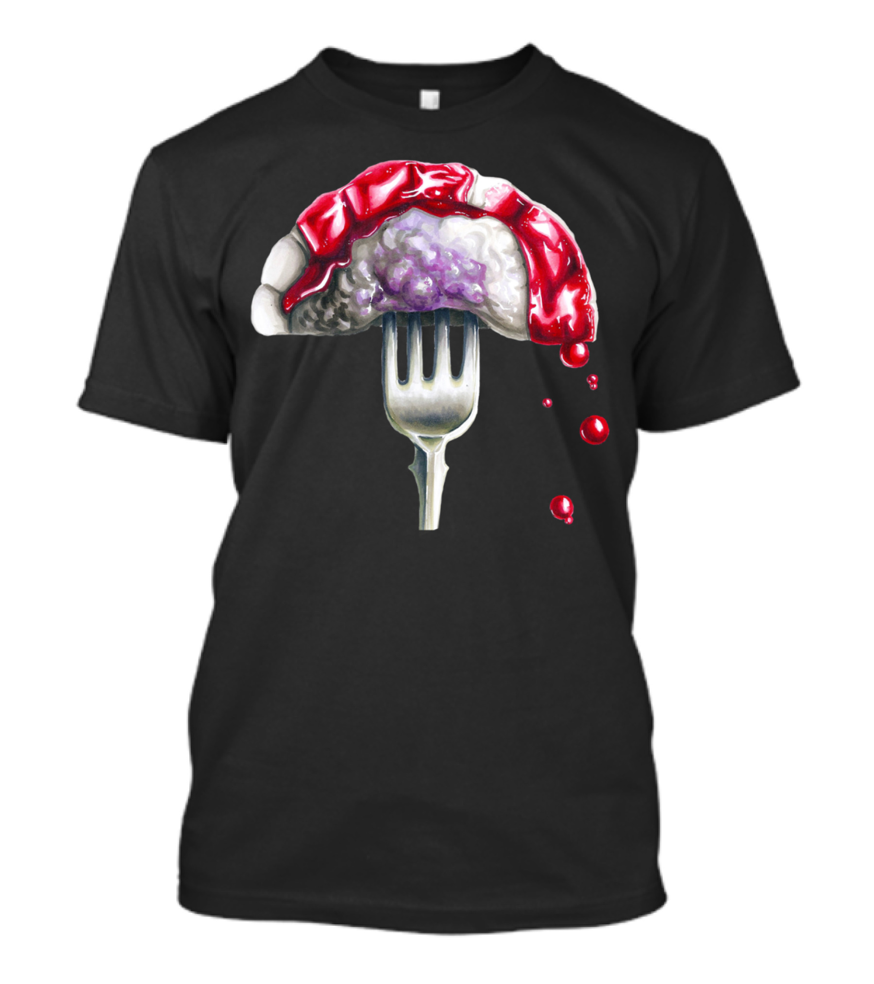 Crazy Ravioli Brain Fork Dripping Sauce T-Shirt