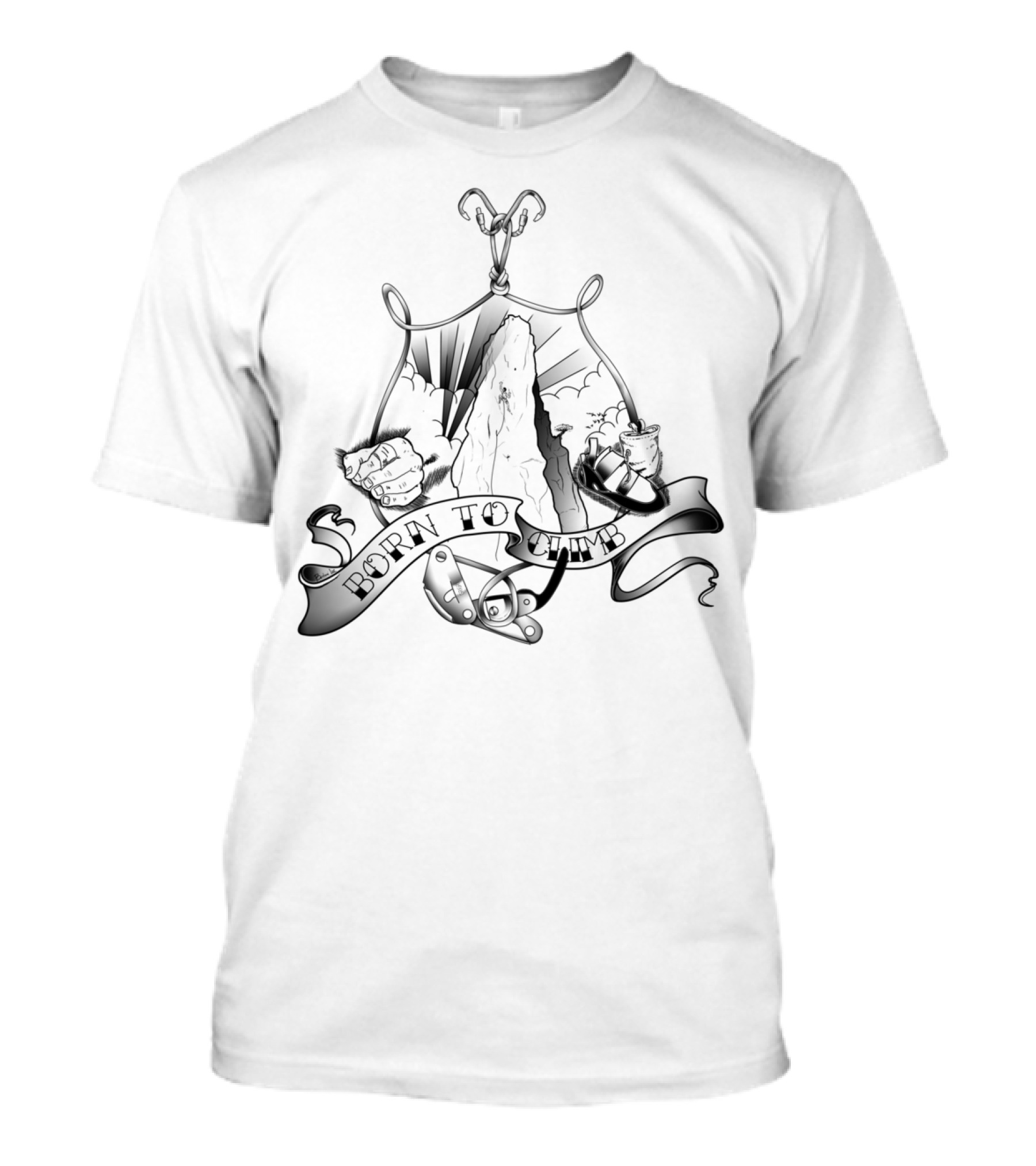 Born To Climb Rope And Mountain Adventure T-Shirt