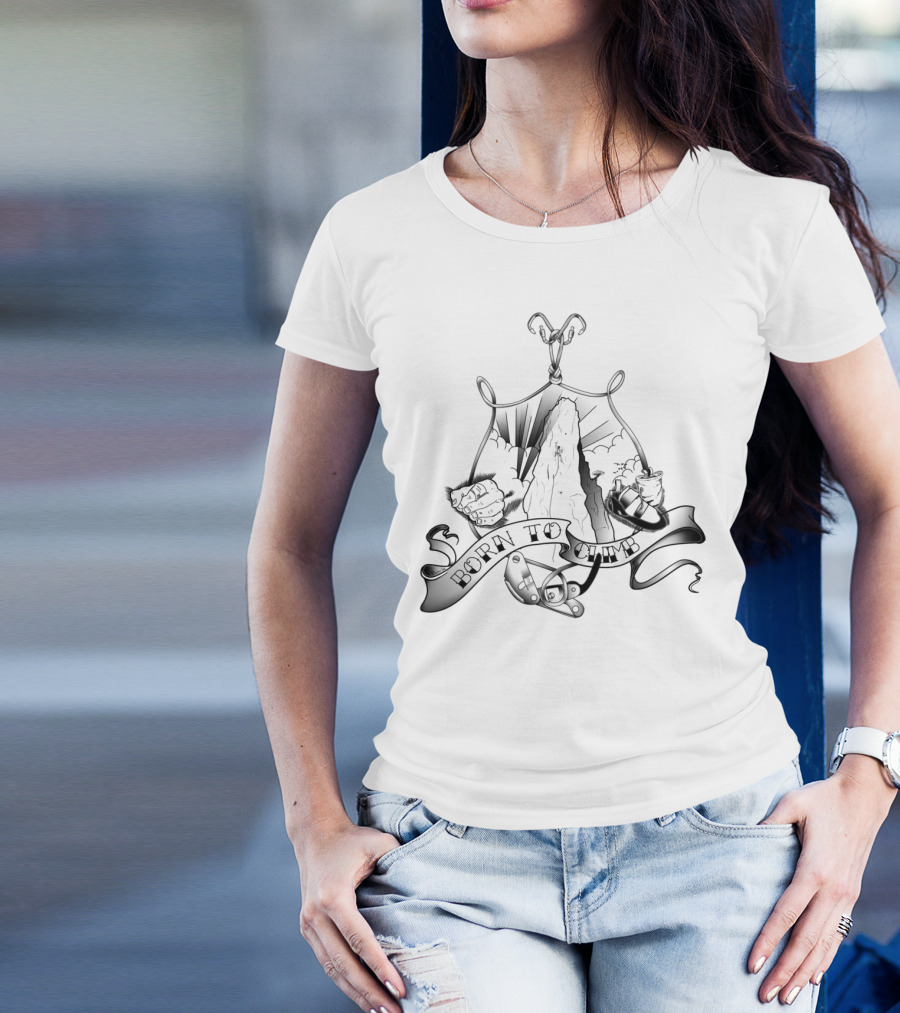 Born To Climb Rope And Mountain Adventure T-Shirt