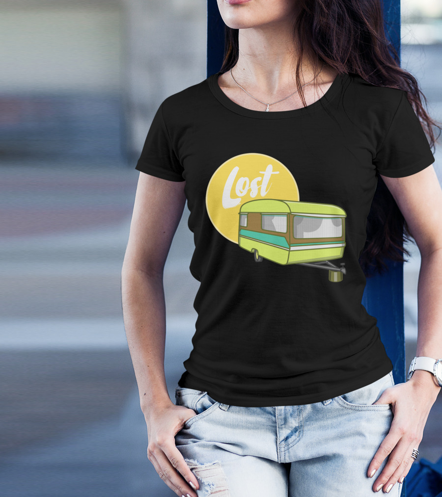 Lost Caravan With Yellow Moon T-Shirt