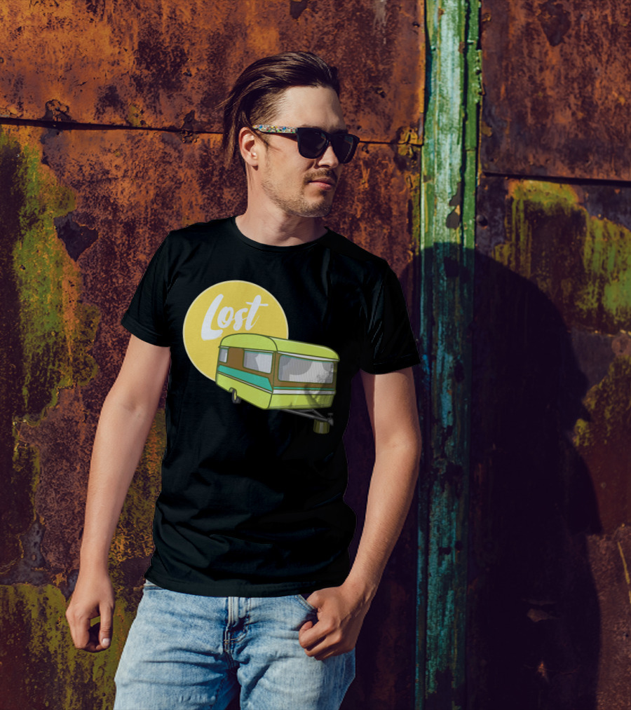 Lost Caravan With Yellow Moon T-Shirt