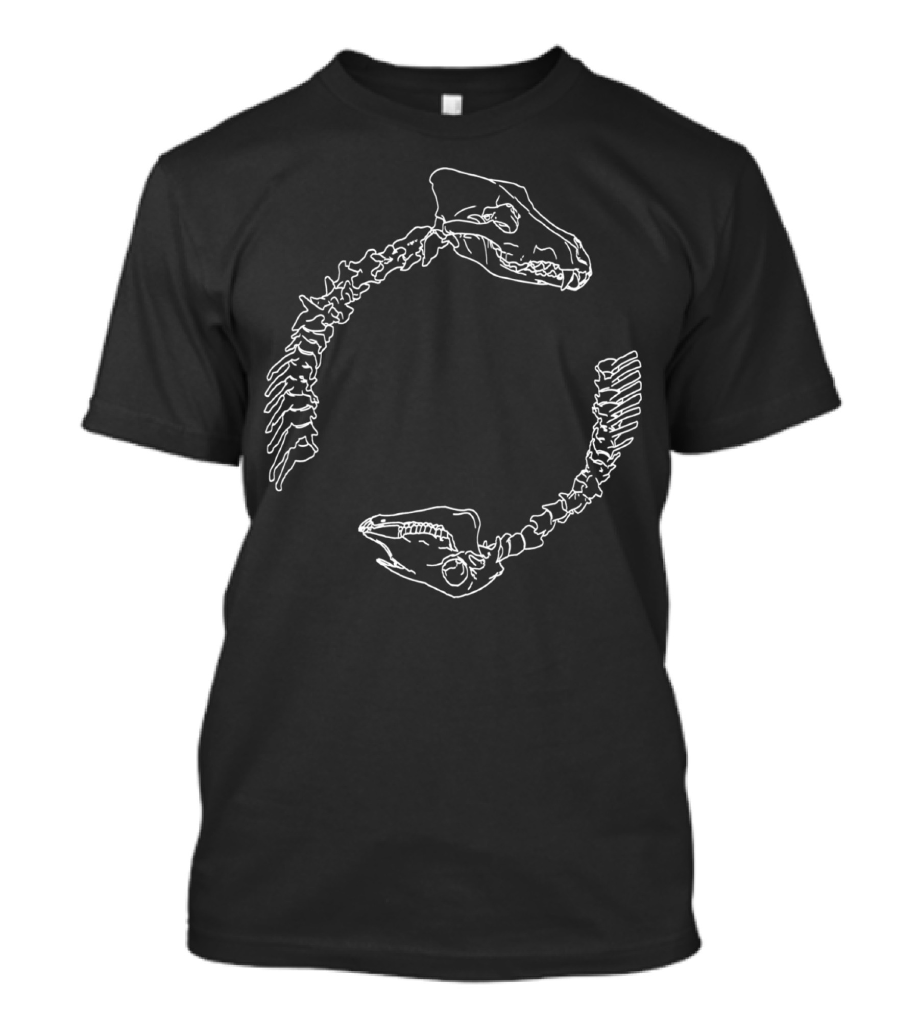Wolf Or Sheep Skeleton Ouroboros T-Shirt