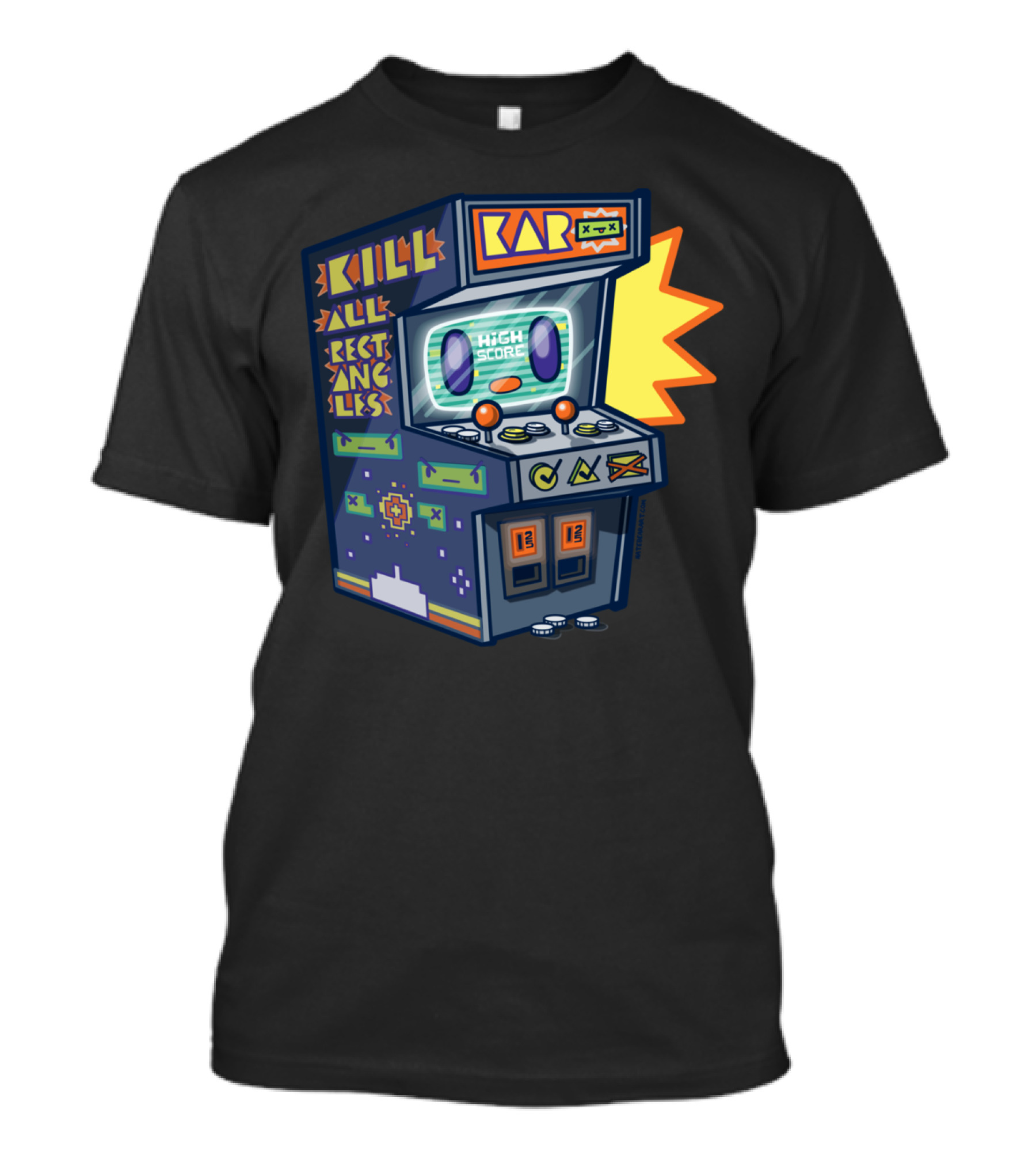 Arcade Buddy Old School 80s Arcade High Score Skill Rectangles Bar T-Shirt