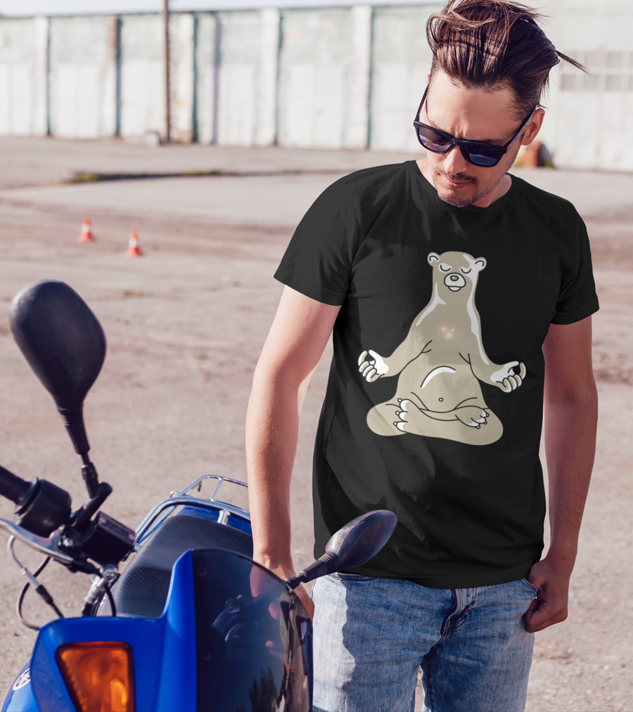 Bear Yoga Meditating In Peaceful Pose T-Shirt