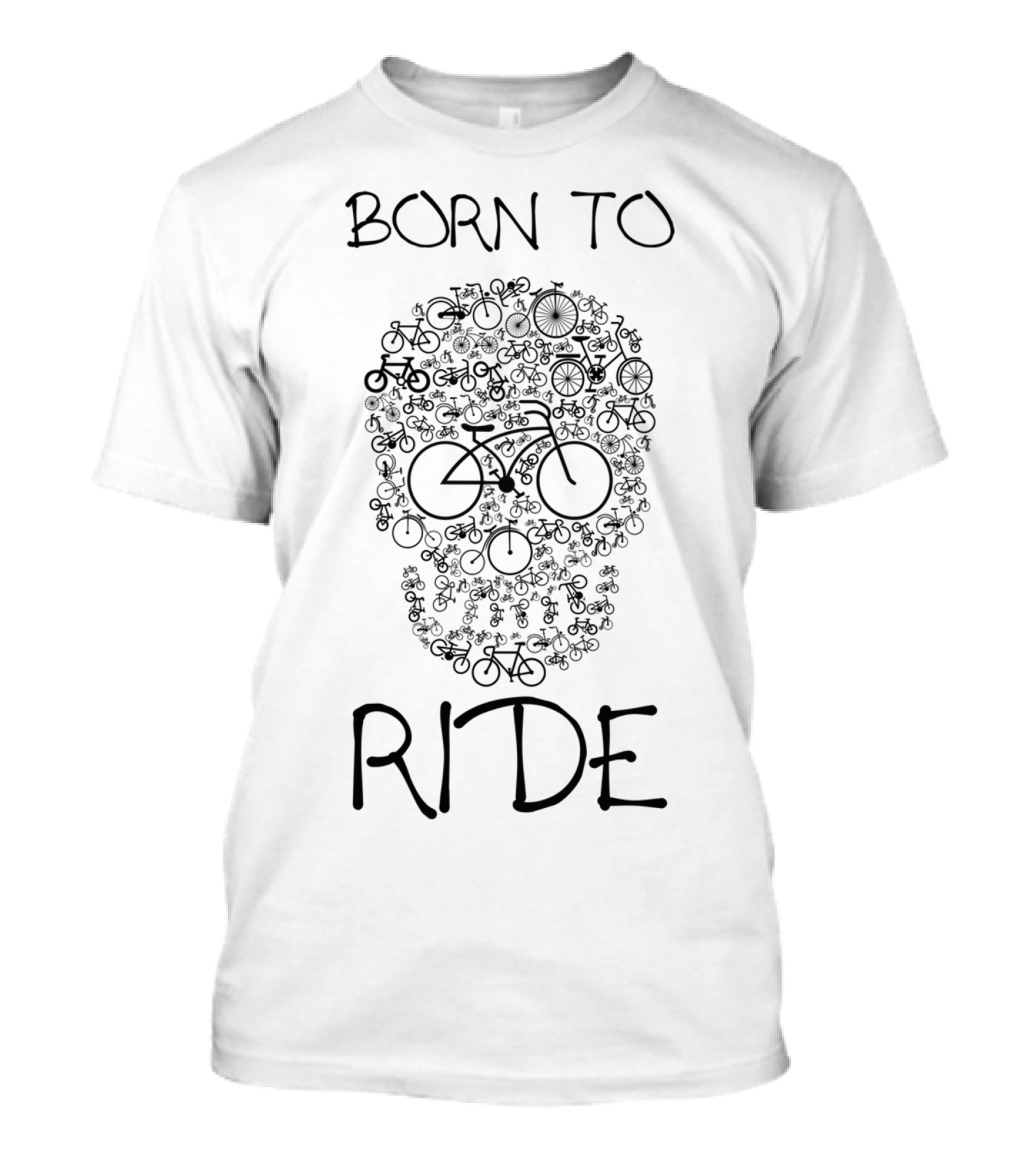 Born To Ride Bicycle Skull T-Shirt