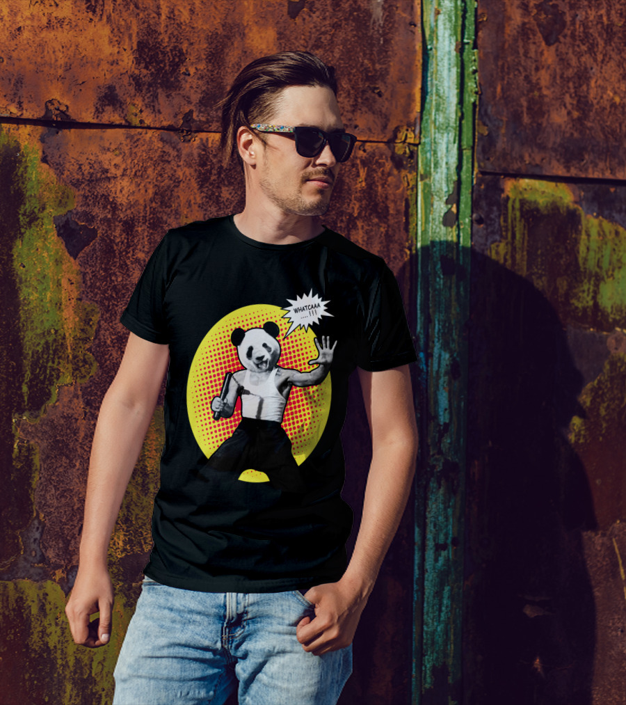 Bearce Lee Martial Art Panda Whatcaa Pop T-Shirt