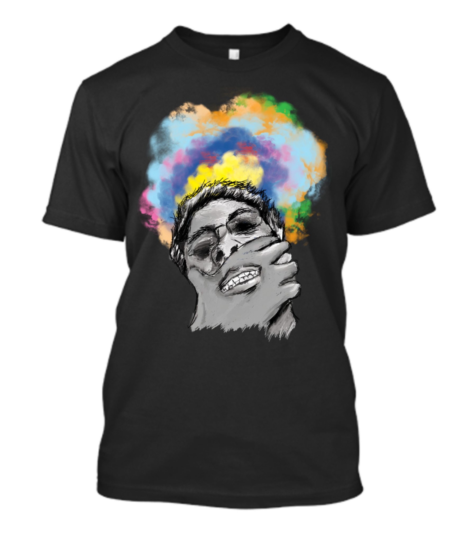 Creative Mind Blown Expression Of Colorful Thoughts T-Shirt