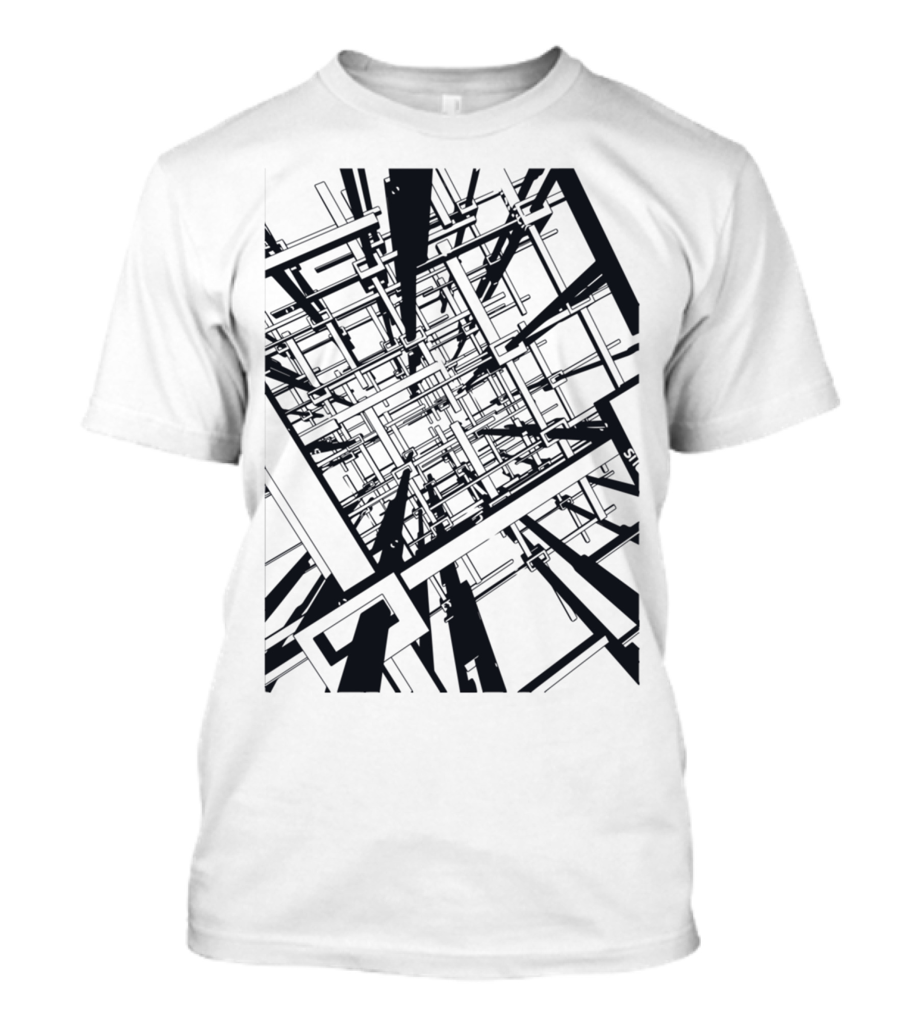 Architecture Geometric Framework Matrix T-Shirt