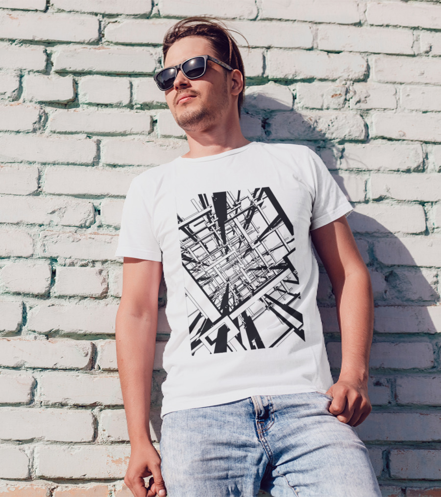 Architecture Geometric Framework Matrix T-Shirt