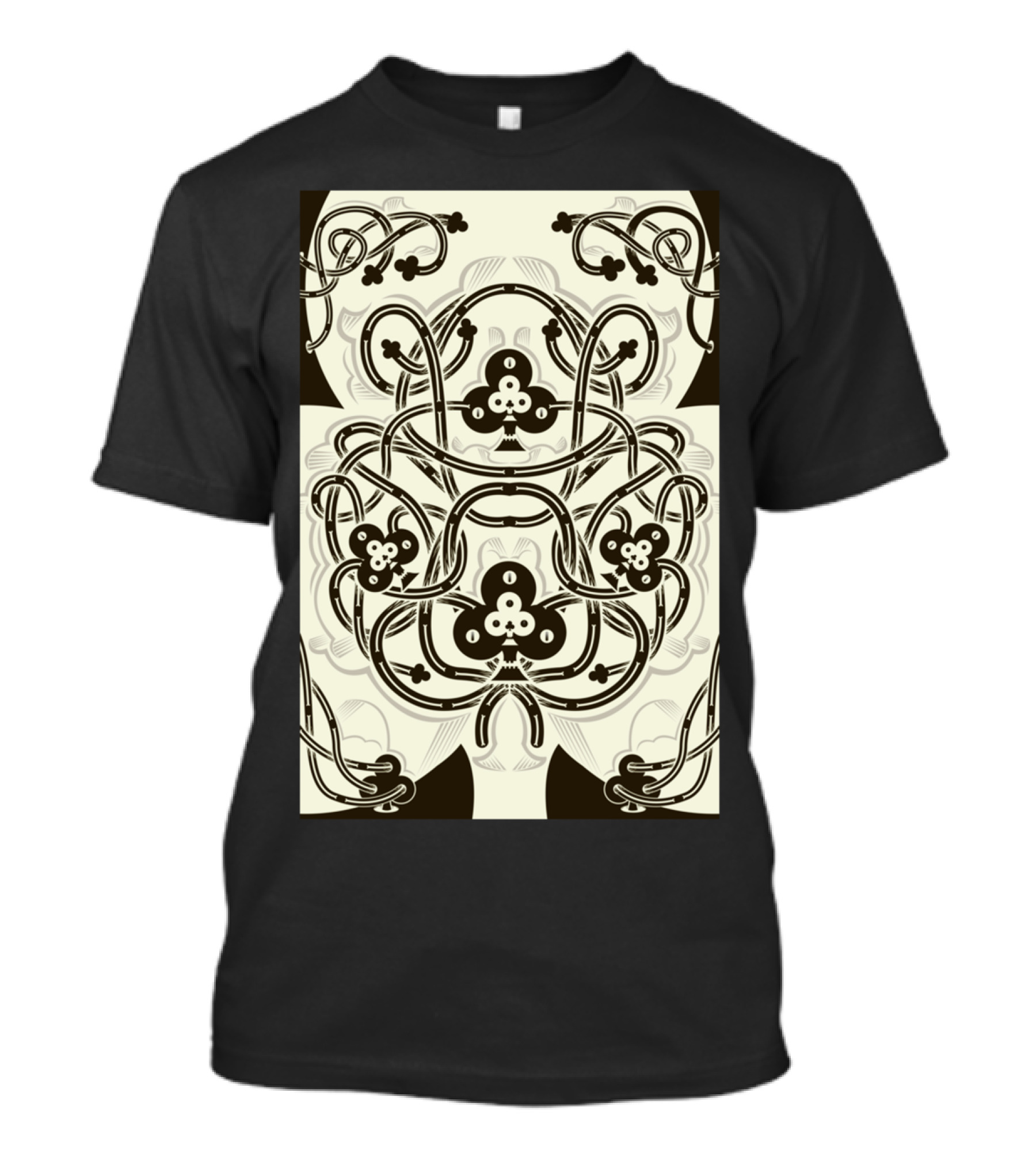 Cards Club One Ornate Playing Card T-Shirt