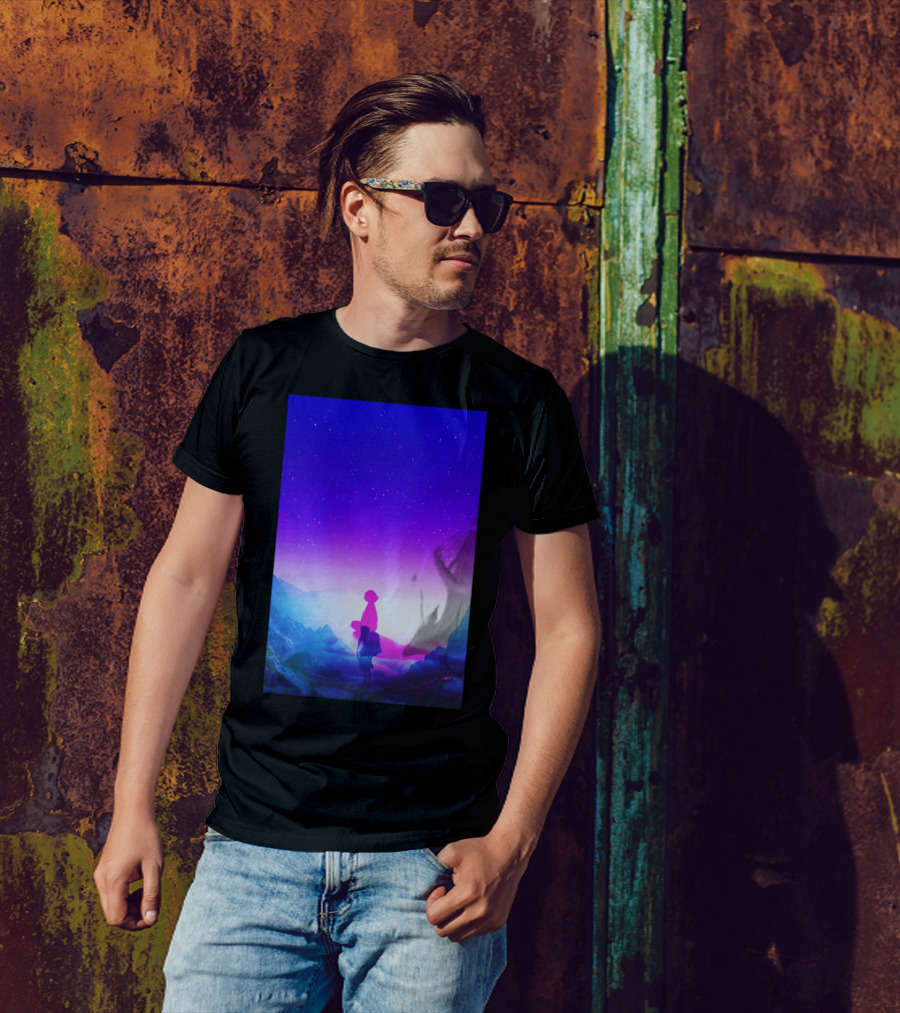 Wonder Never Cease Celestial Mountain Stargazer T-Shirt