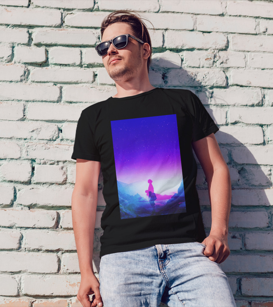 Wonder Never Cease Celestial Mountain Stargazer T-Shirt