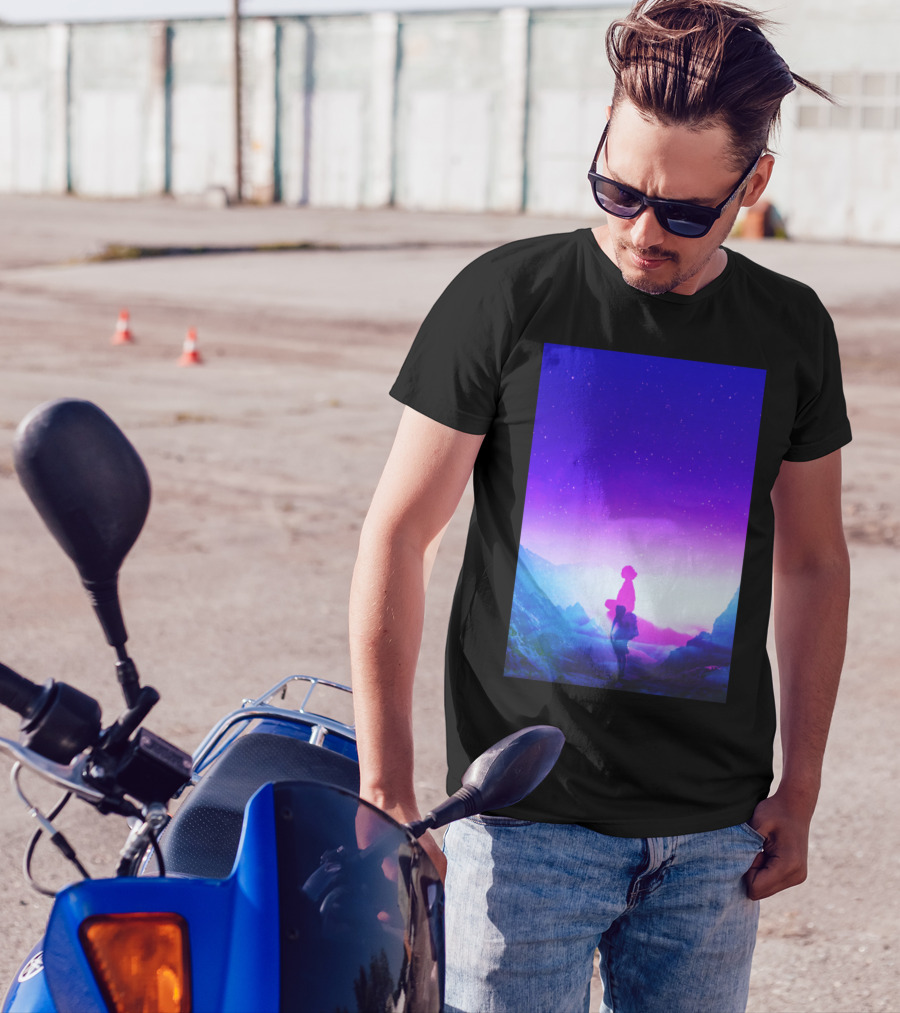 Wonder Never Cease Celestial Mountain Stargazer T-Shirt