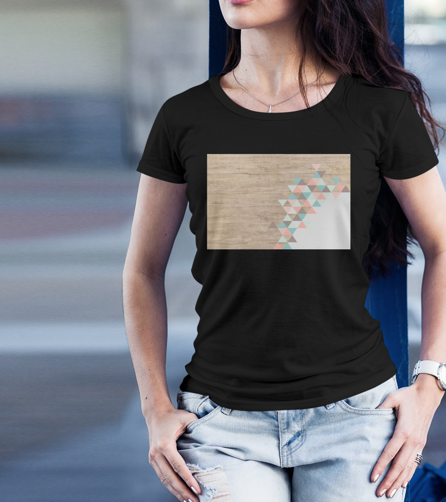 Archiwoo Triangular Pattern Geometric T-Shirt