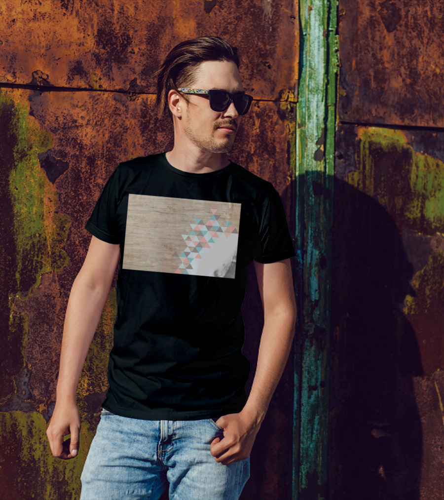 Archiwoo Triangular Pattern Geometric T-Shirt